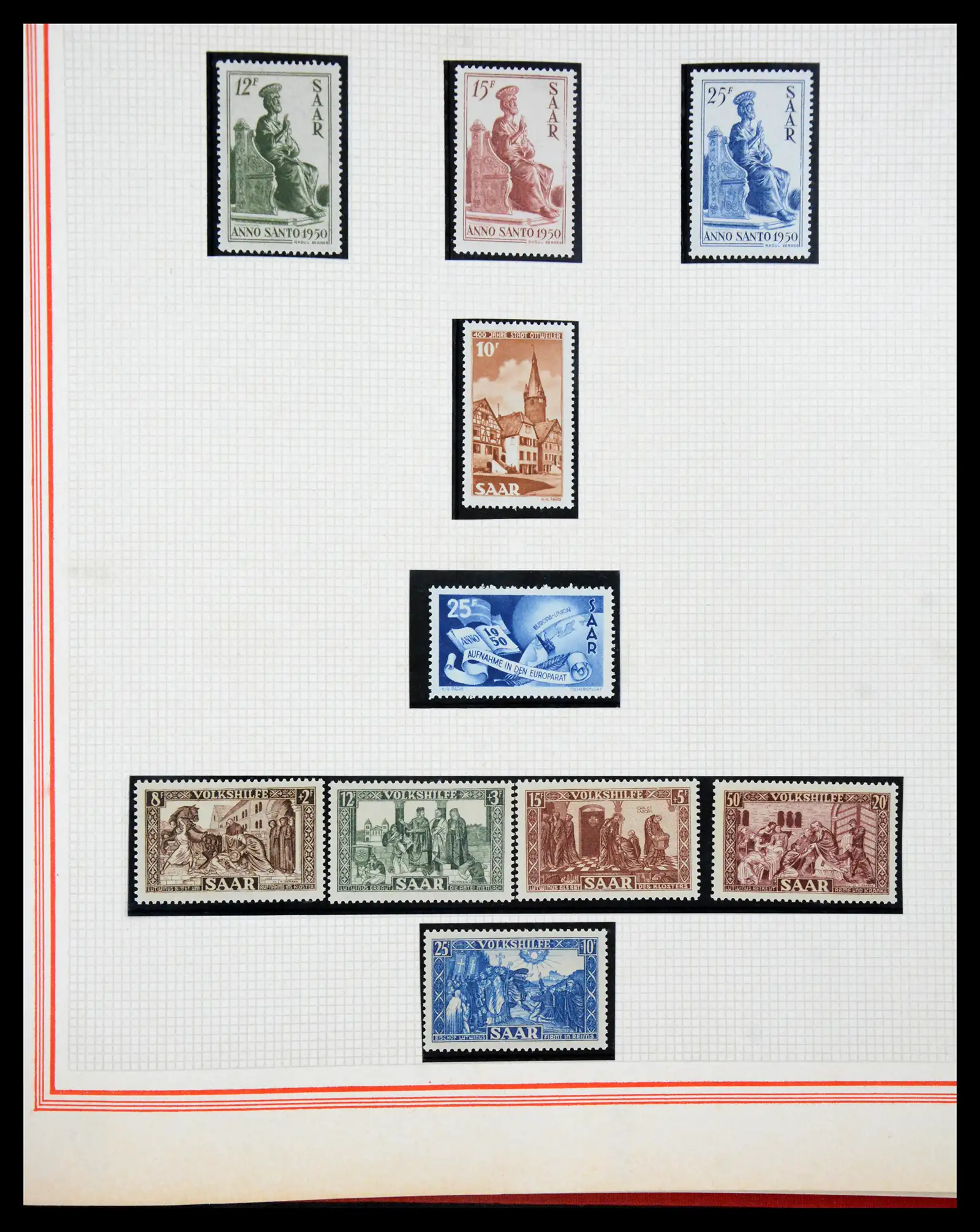 41348 0042 - Stamp collection 41348 Saar/French zone 1920-1958.