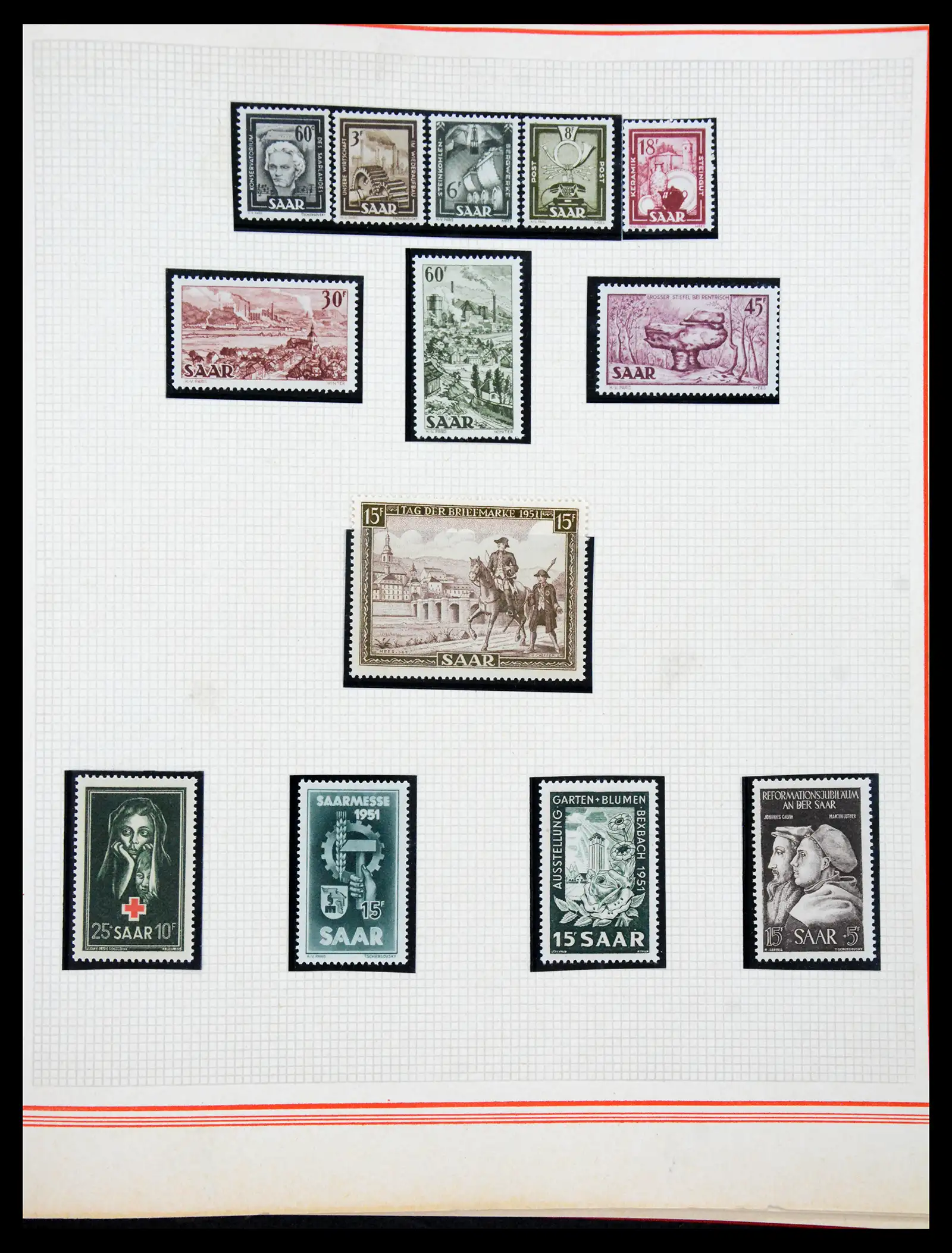 41348 0044 - Stamp collection 41348 Saar/French zone 1920-1958.