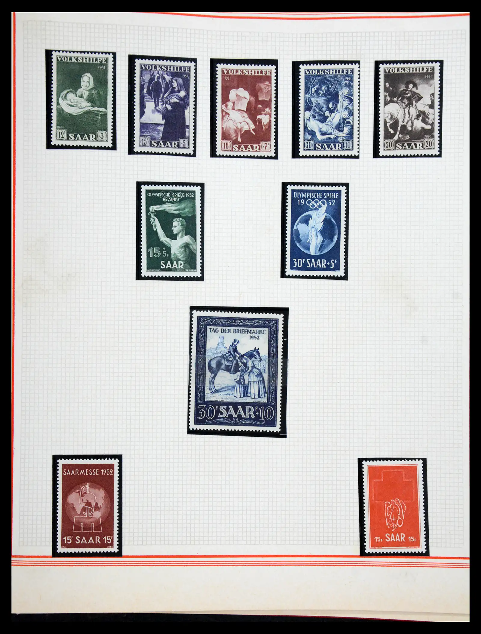 41348 0046 - Stamp collection 41348 Saar/French zone 1920-1958.