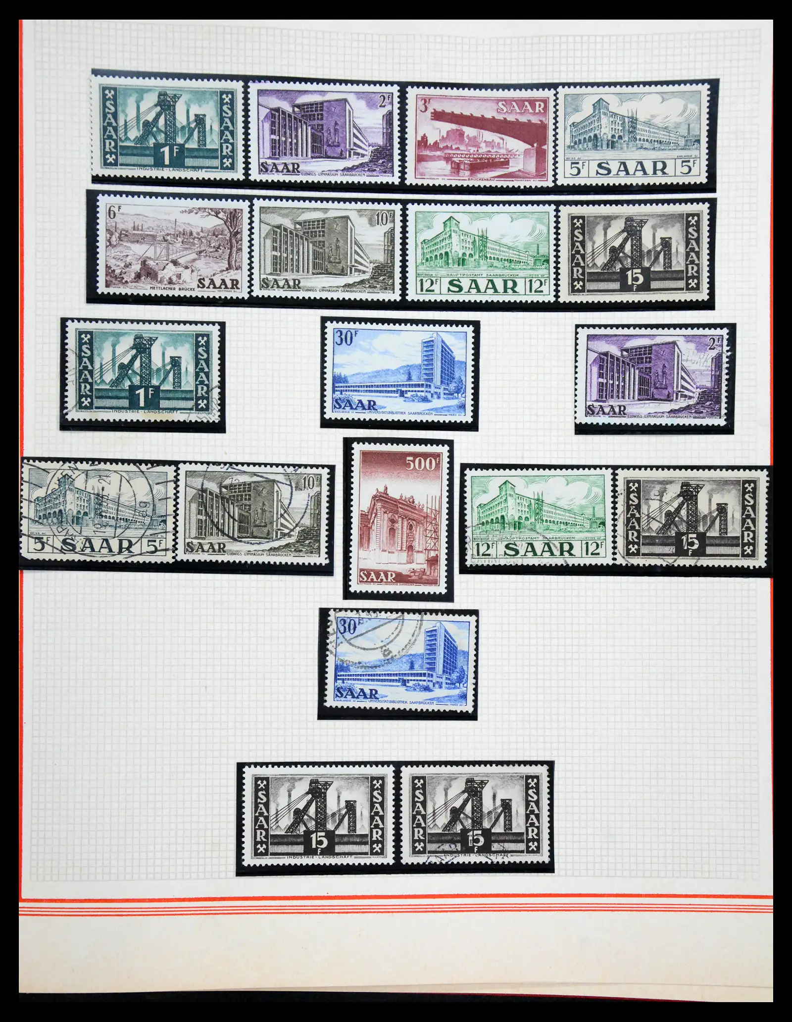 41348 0048 - Stamp collection 41348 Saar/French zone 1920-1958.