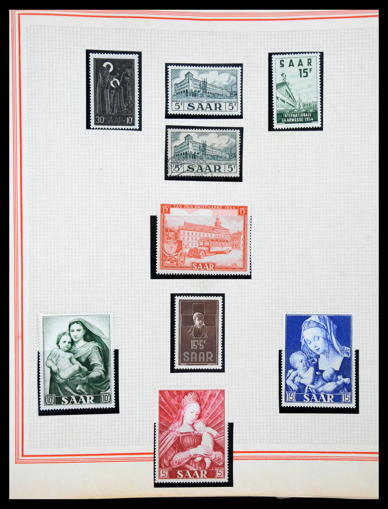41348 0052 - Stamp collection 41348 Saar/French zone 1920-1958.