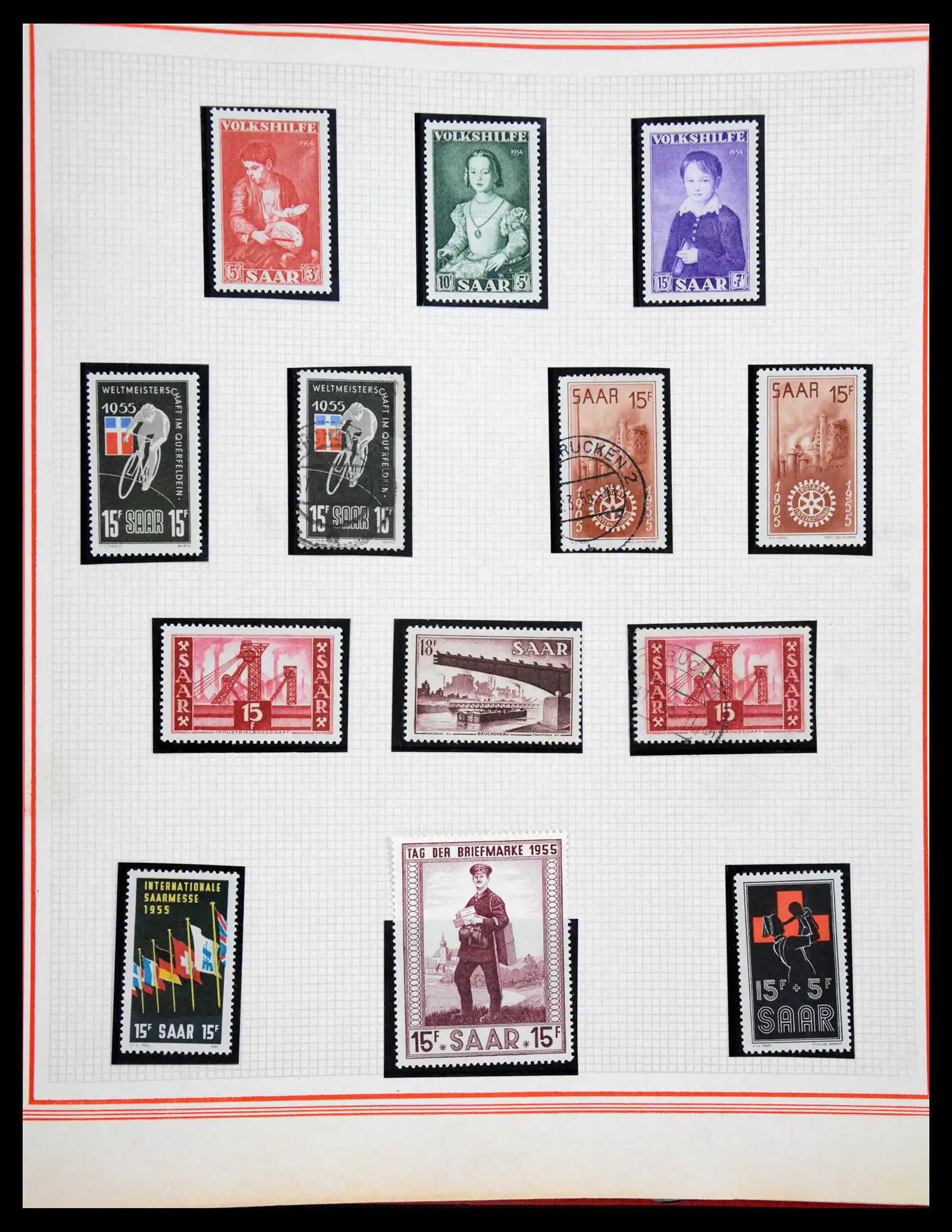 41348 0054 - Stamp collection 41348 Saar/French zone 1920-1958.