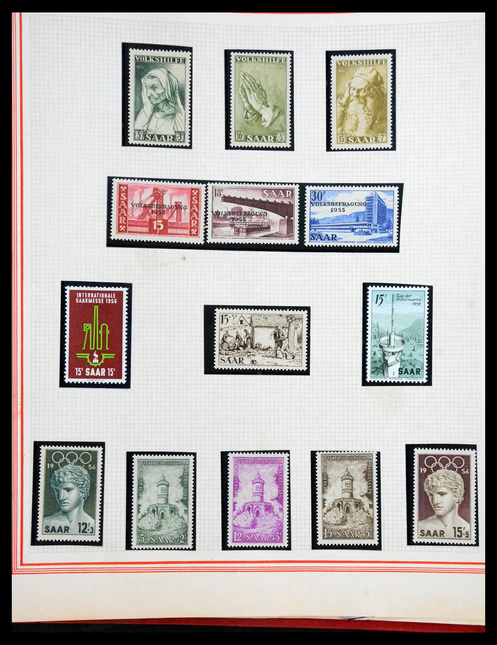 41348 0056 - Stamp collection 41348 Saar/French zone 1920-1958.