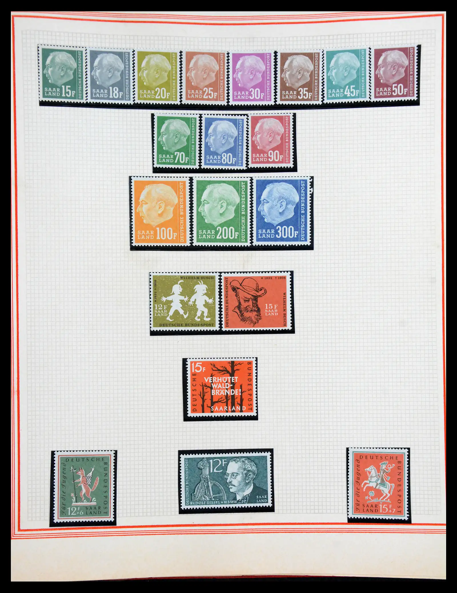 41348 0062 - Stamp collection 41348 Saar/French zone 1920-1958.