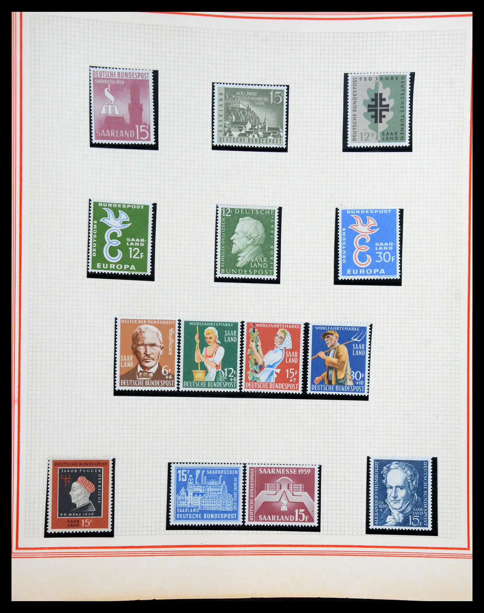 41348 0064 - Stamp collection 41348 Saar/French zone 1920-1958.