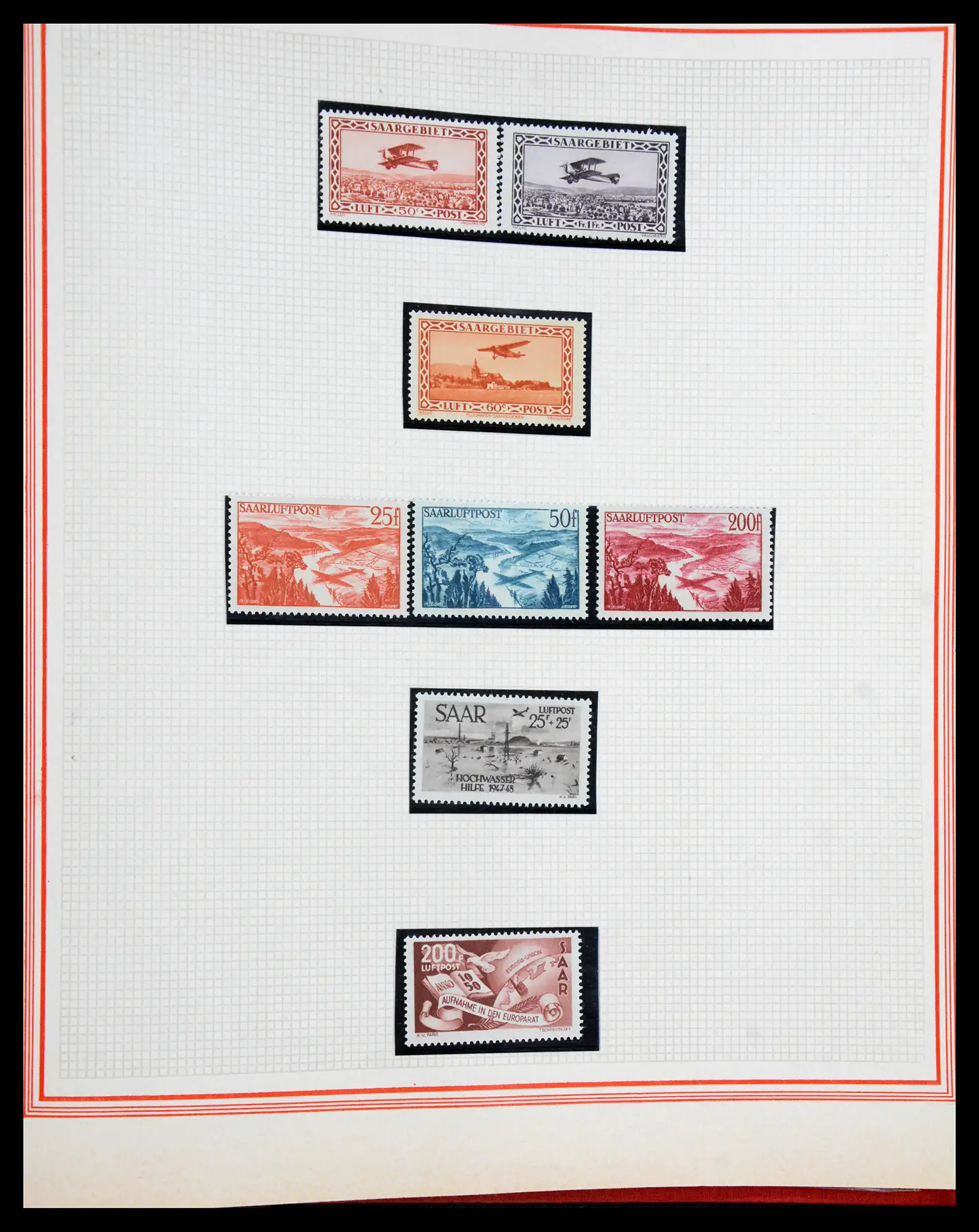 41348 0065 - Stamp collection 41348 Saar/French zone 1920-1958.