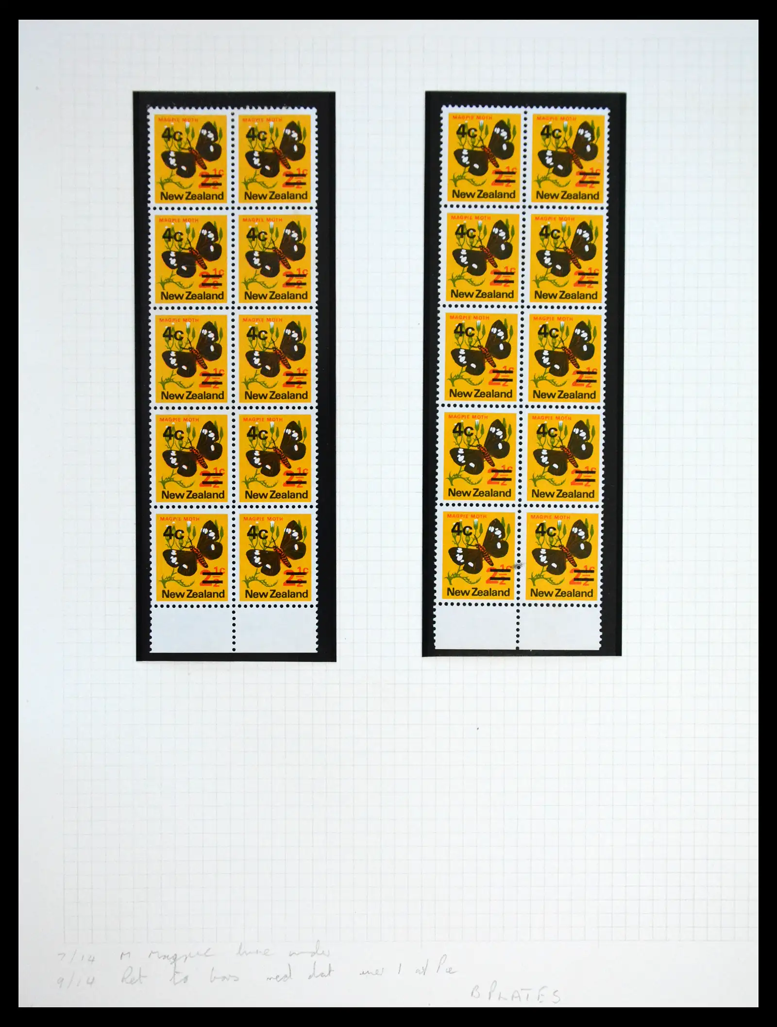 41404 0039 - Postzegelverzameling 41404 New Zealand 1970-1971.