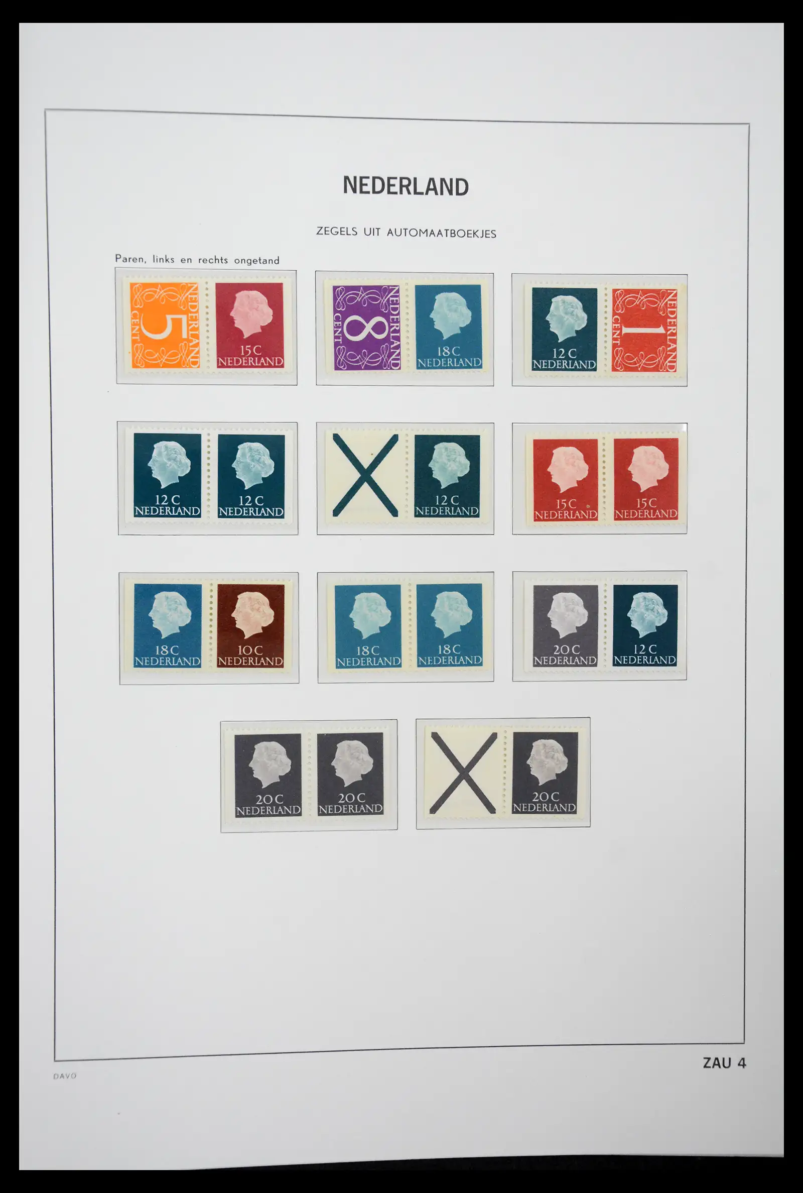 41423 0032 - Postzegelverzameling 41423 Nederland automaatboekjes 1964-1994.