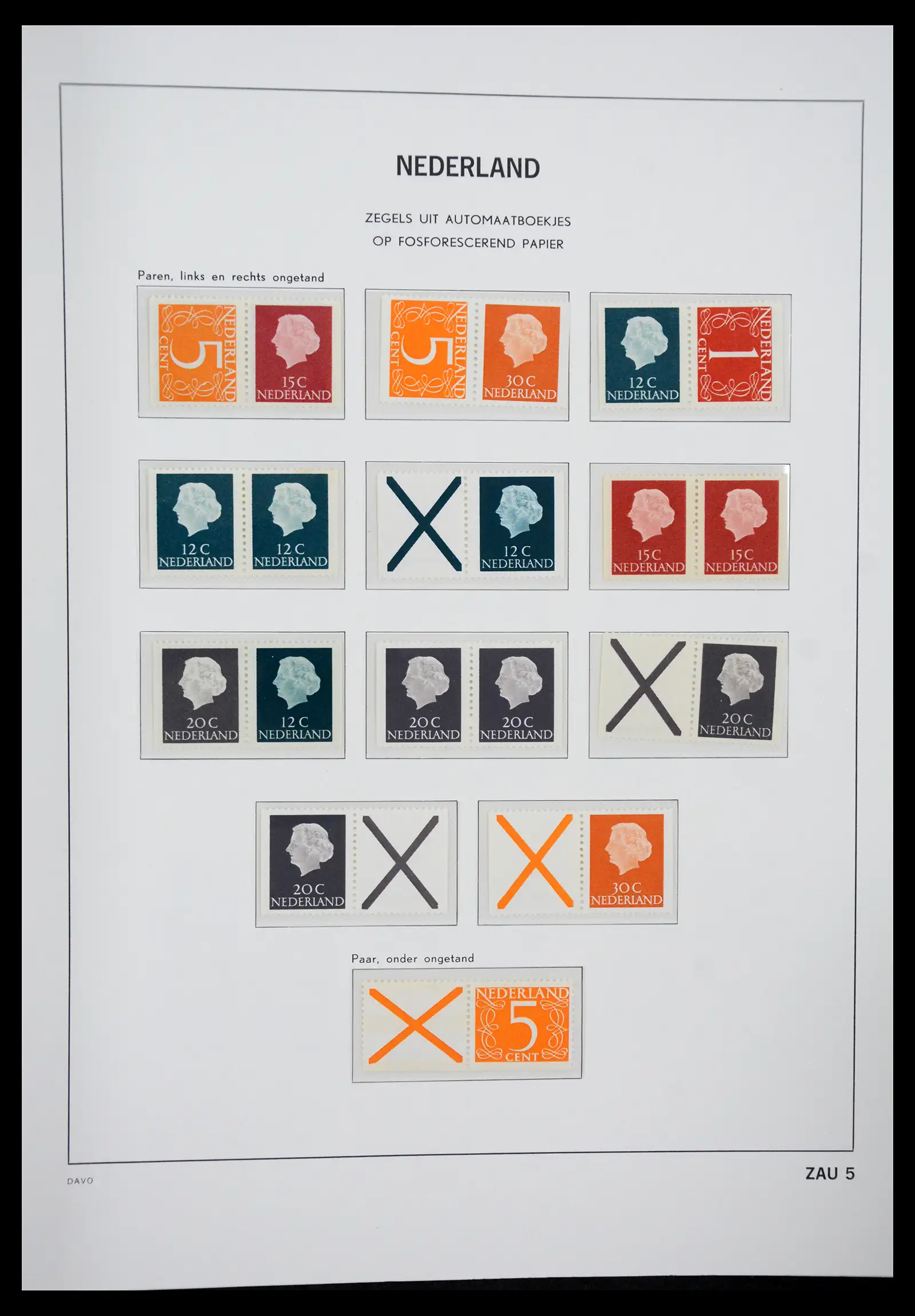 41423 0033 - Postzegelverzameling 41423 Nederland automaatboekjes 1964-1994.