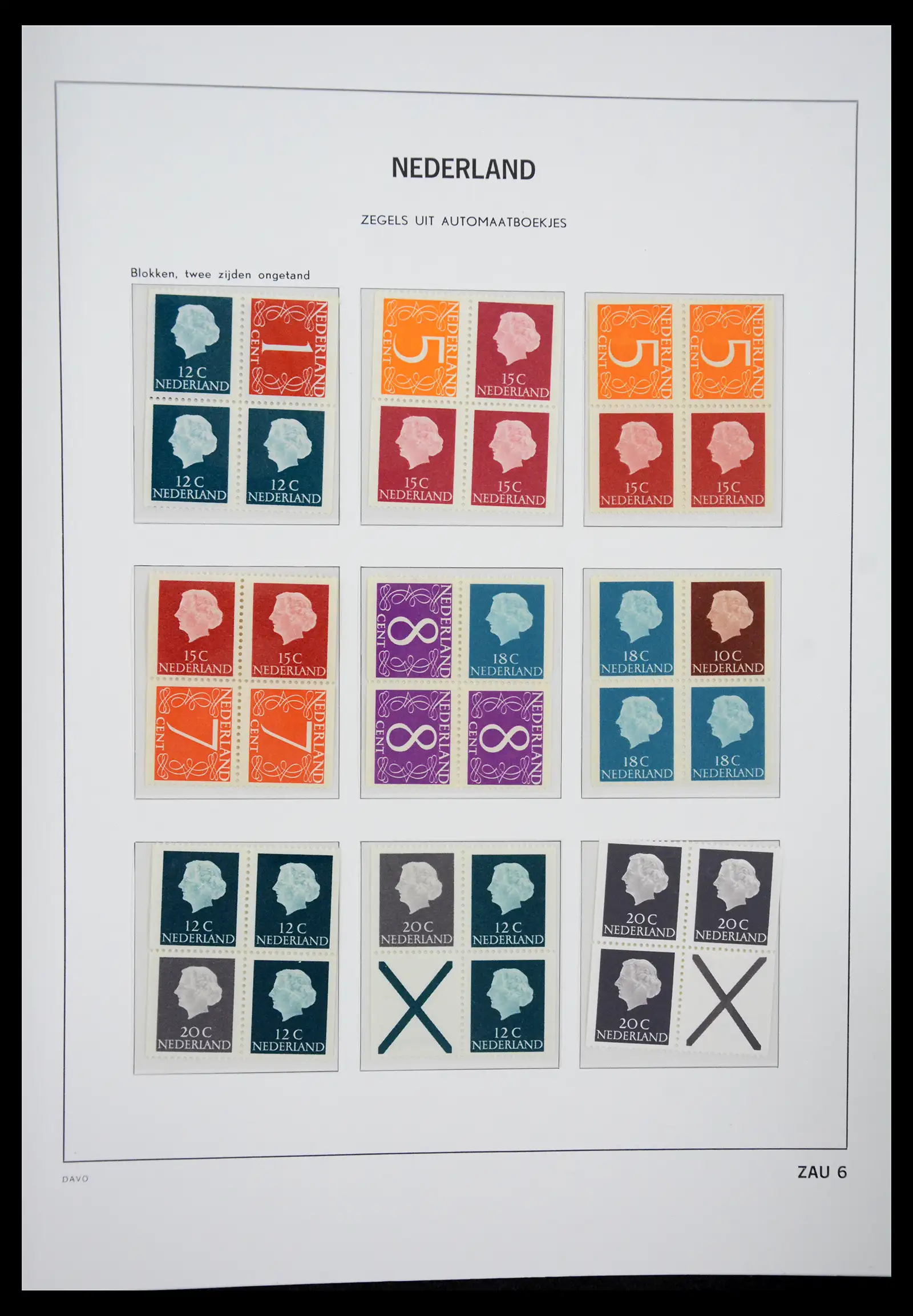 41423 0034 - Postzegelverzameling 41423 Nederland automaatboekjes 1964-1994.