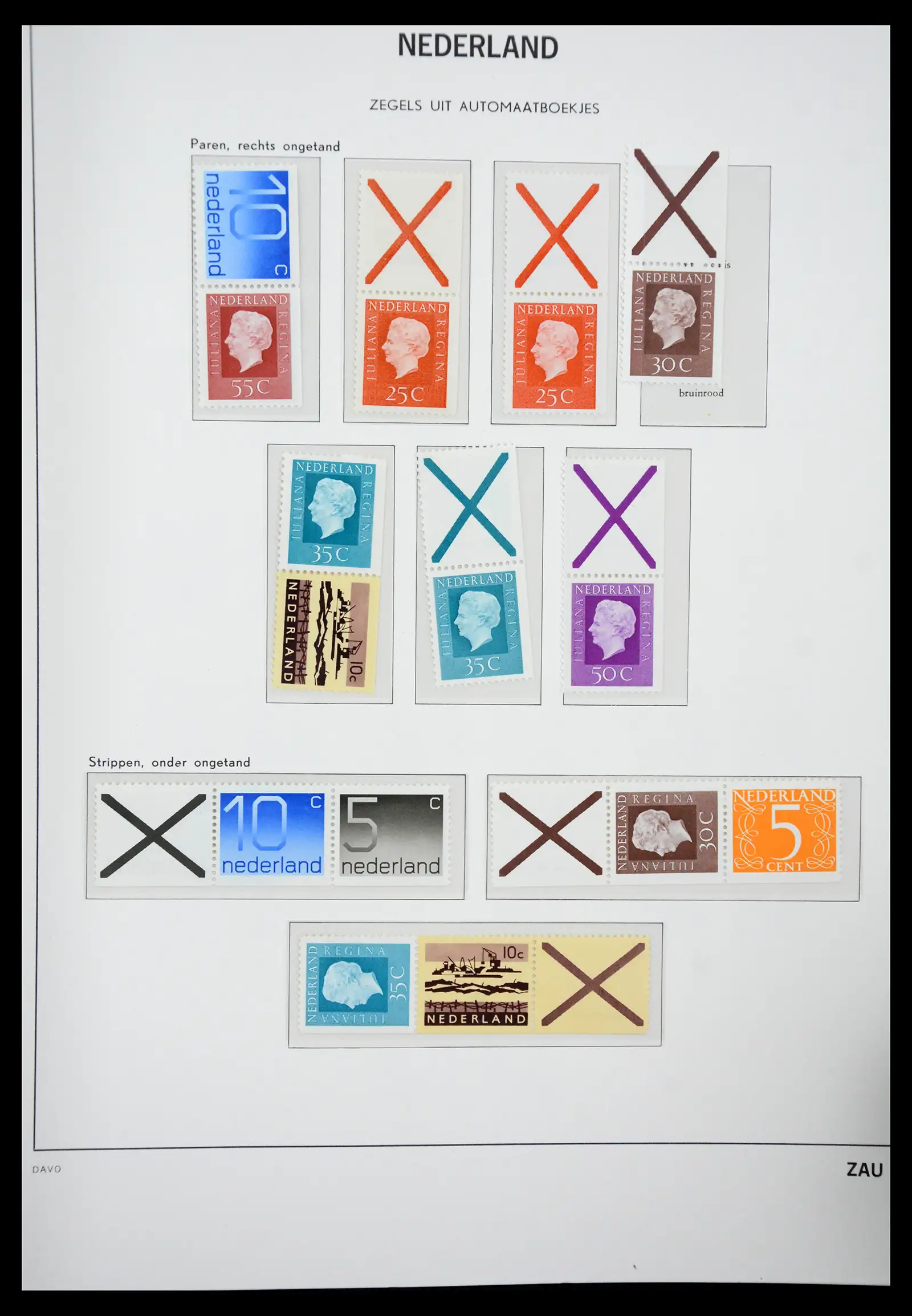 41423 0039 - Postzegelverzameling 41423 Nederland automaatboekjes 1964-1994.