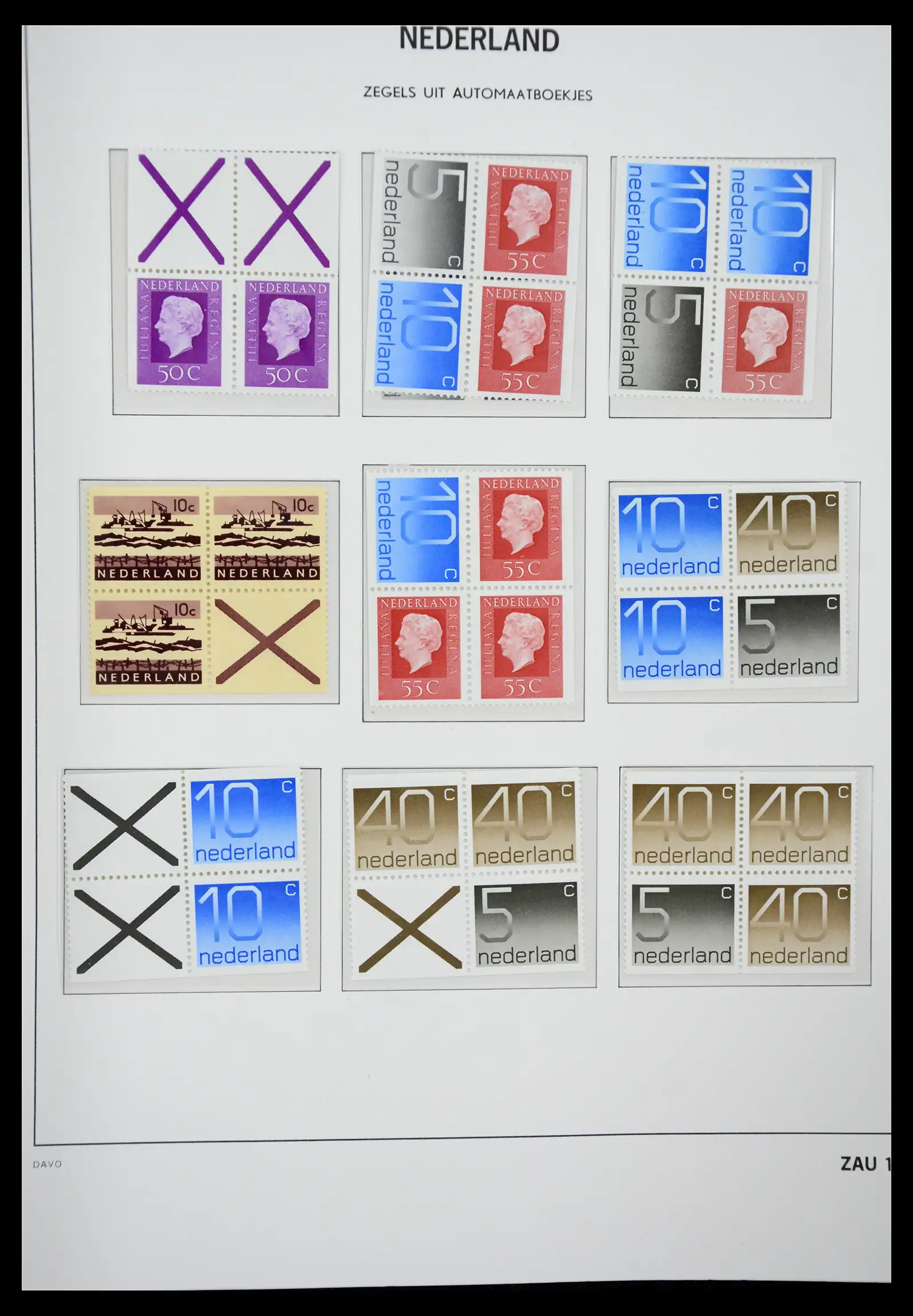 41423 0042 - Postzegelverzameling 41423 Nederland automaatboekjes 1964-1994.