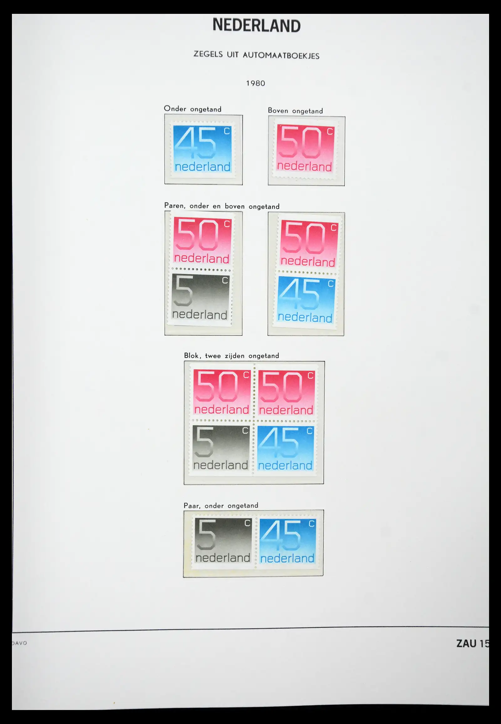 41423 0043 - Postzegelverzameling 41423 Nederland automaatboekjes 1964-1994.