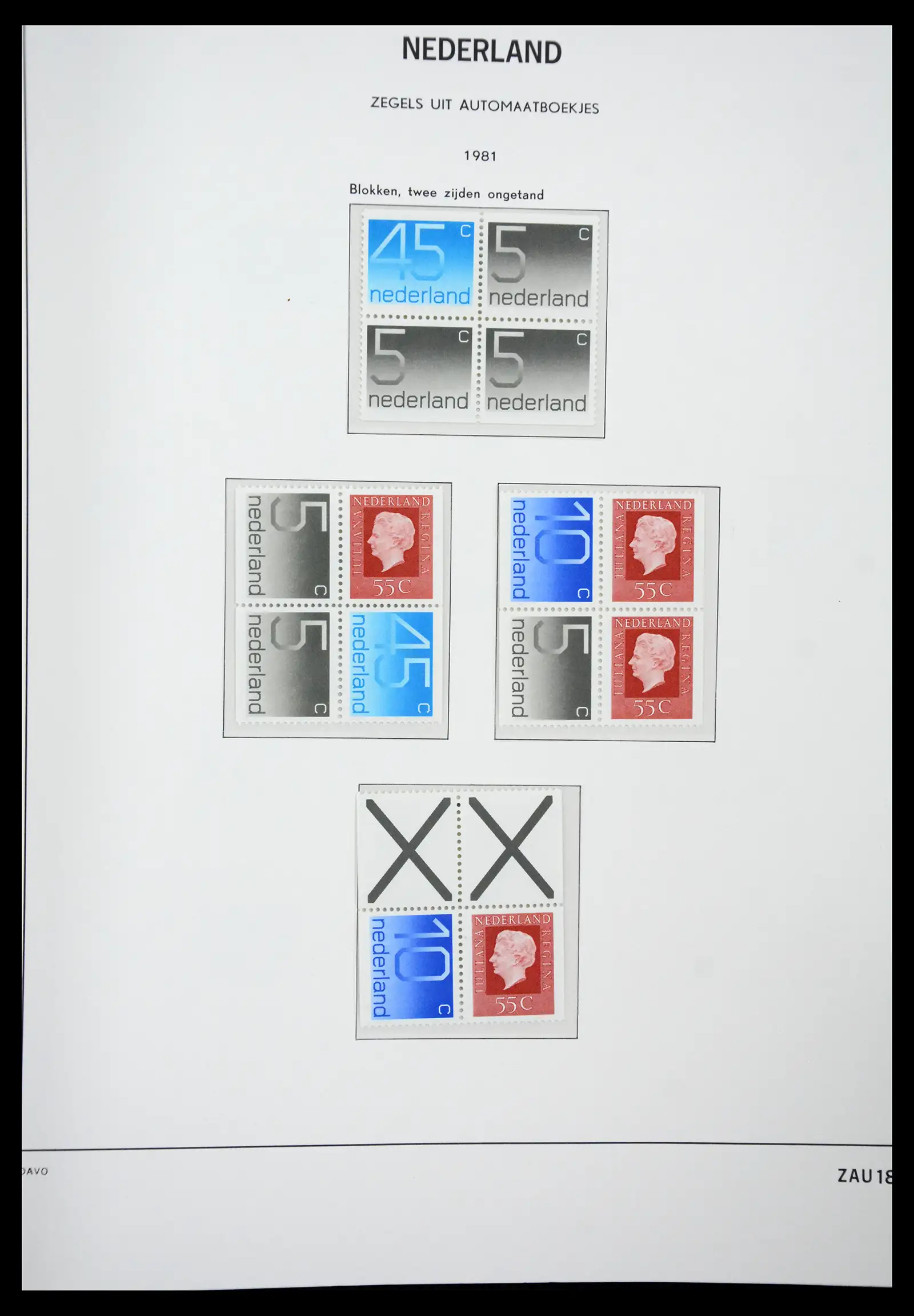 41423 0046 - Postzegelverzameling 41423 Nederland automaatboekjes 1964-1994.