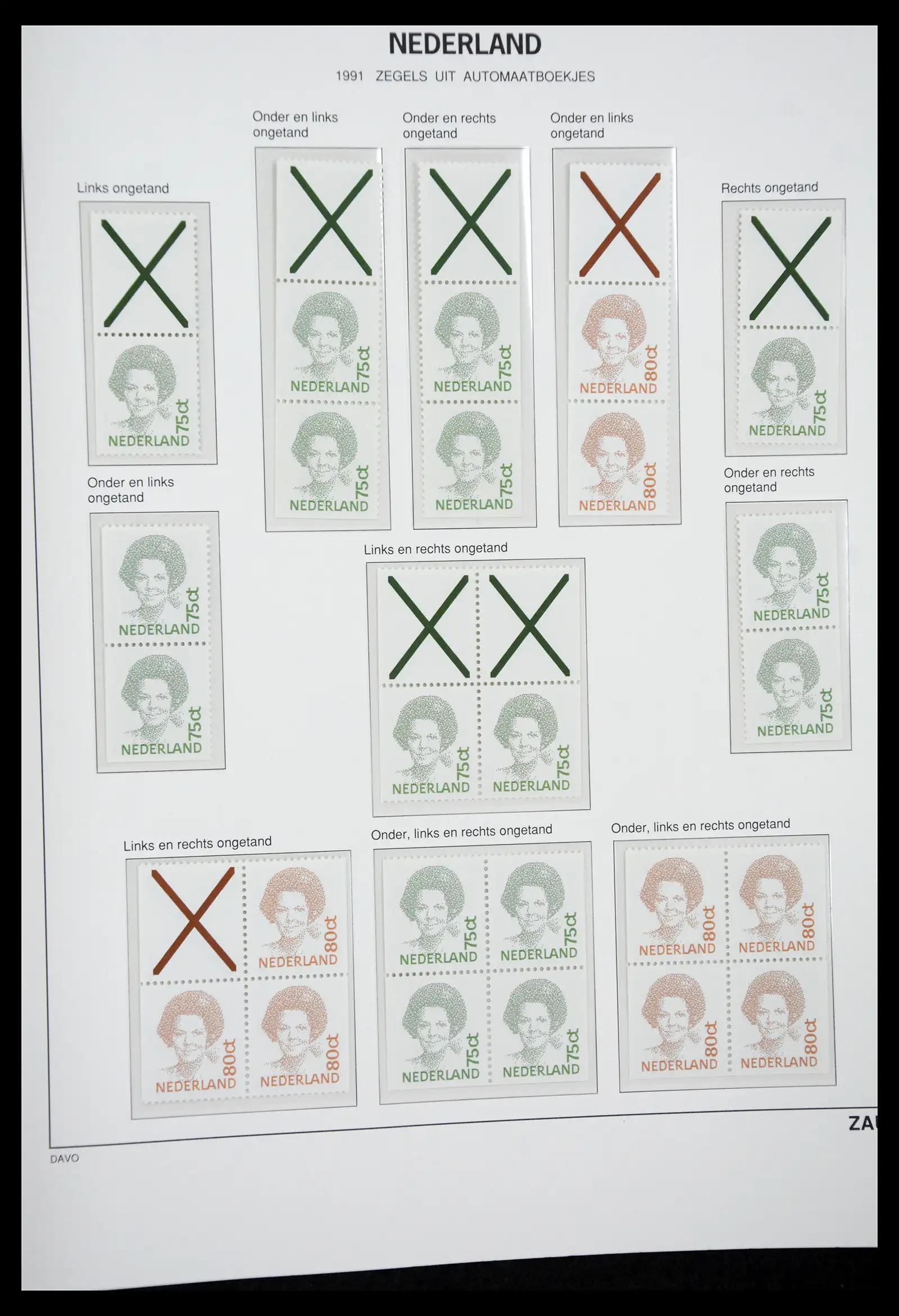 41423 0052 - Postzegelverzameling 41423 Nederland automaatboekjes 1964-1994.