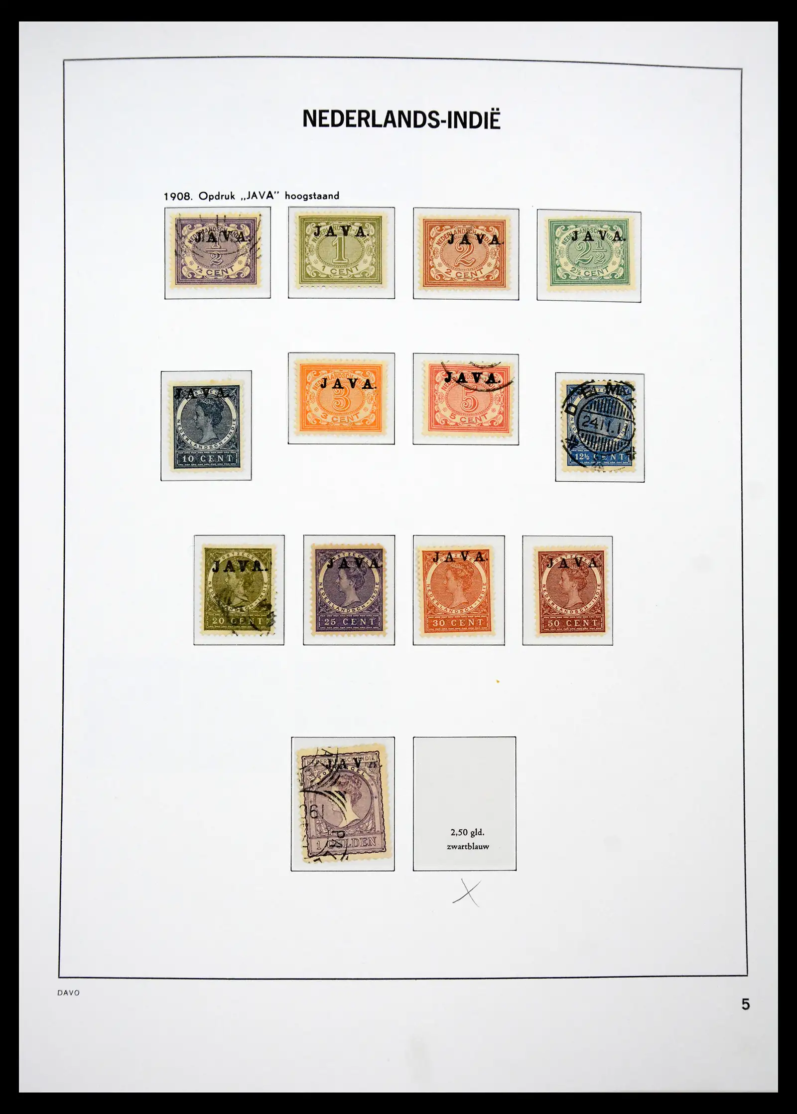 41429 0009 - Stamp collection 41429 Dutch east Indies 1864-1949.