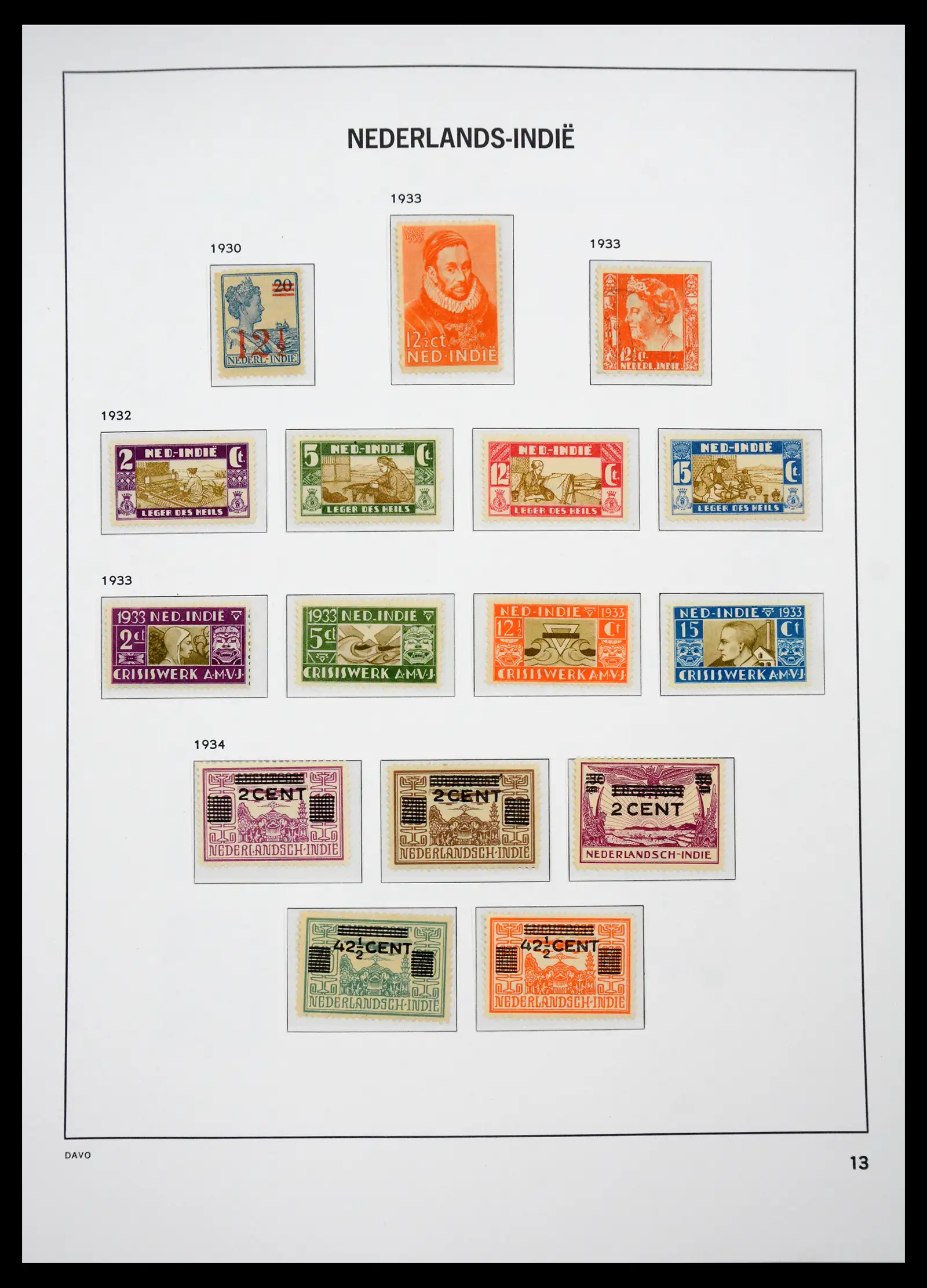 41429 0023 - Postzegelverzameling 41429 Nederlands Indië 1864-1949.