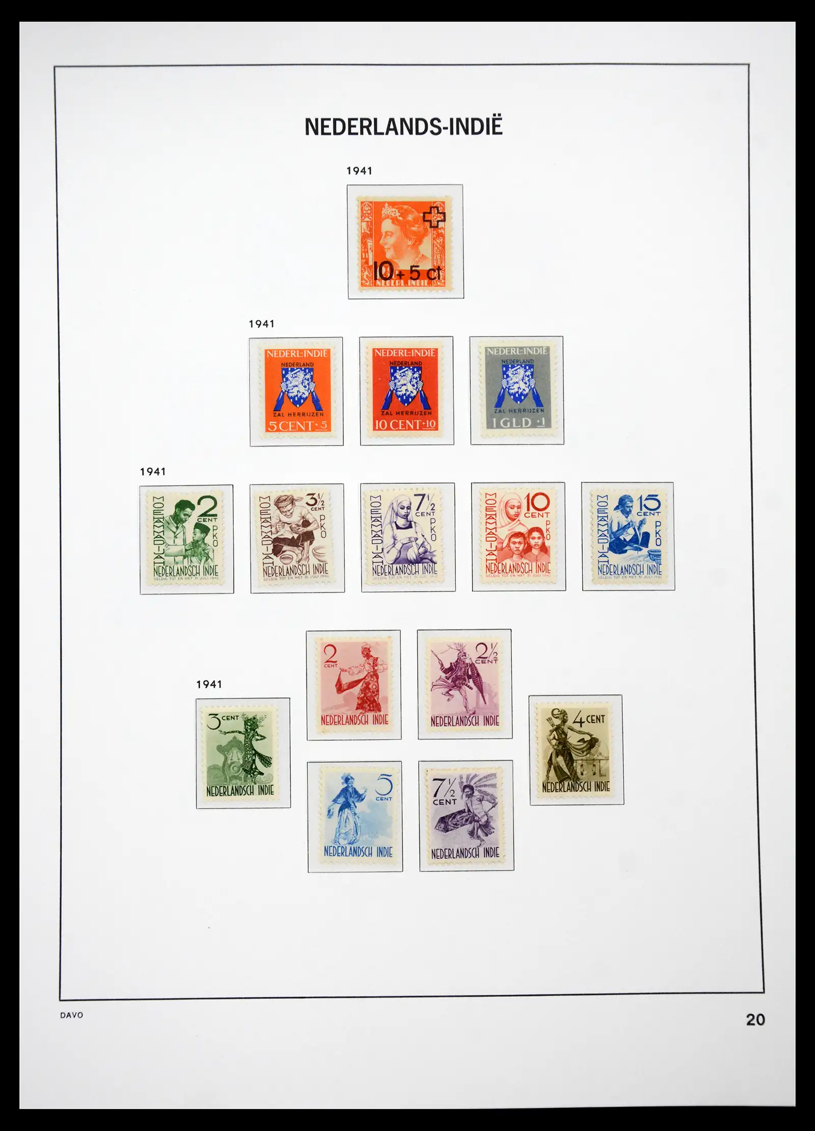 41429 0038 - Postzegelverzameling 41429 Nederlands Indië 1864-1949.