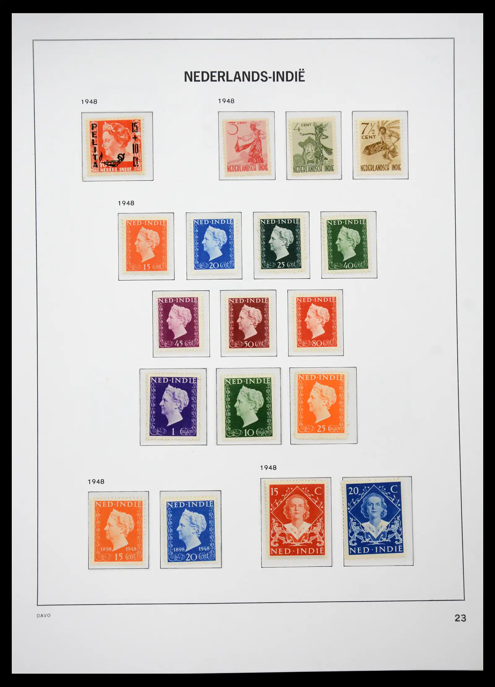 41429 0042 - Postzegelverzameling 41429 Nederlands Indië 1864-1949.