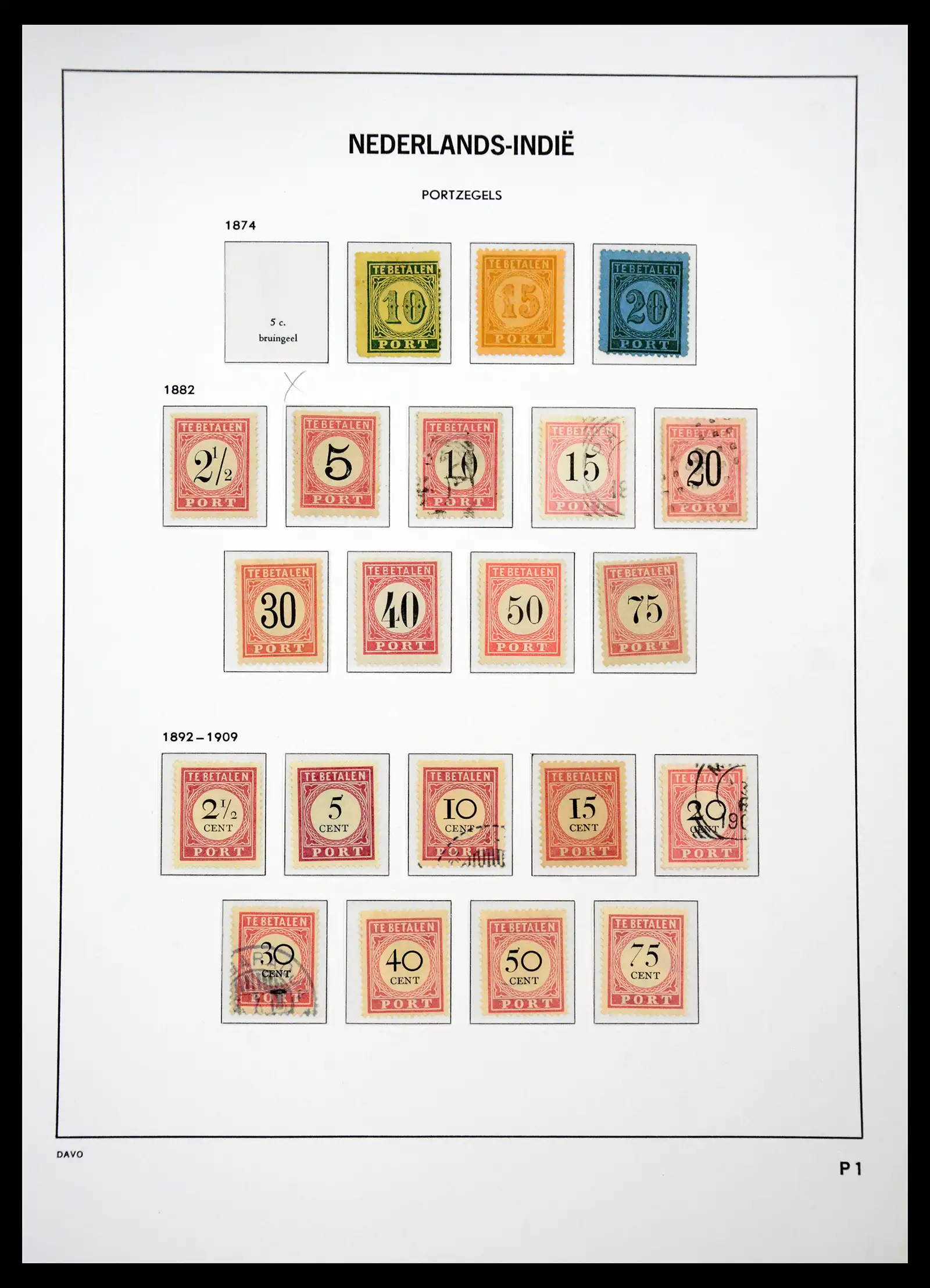 41429 0049 - Postzegelverzameling 41429 Nederlands Indië 1864-1949.