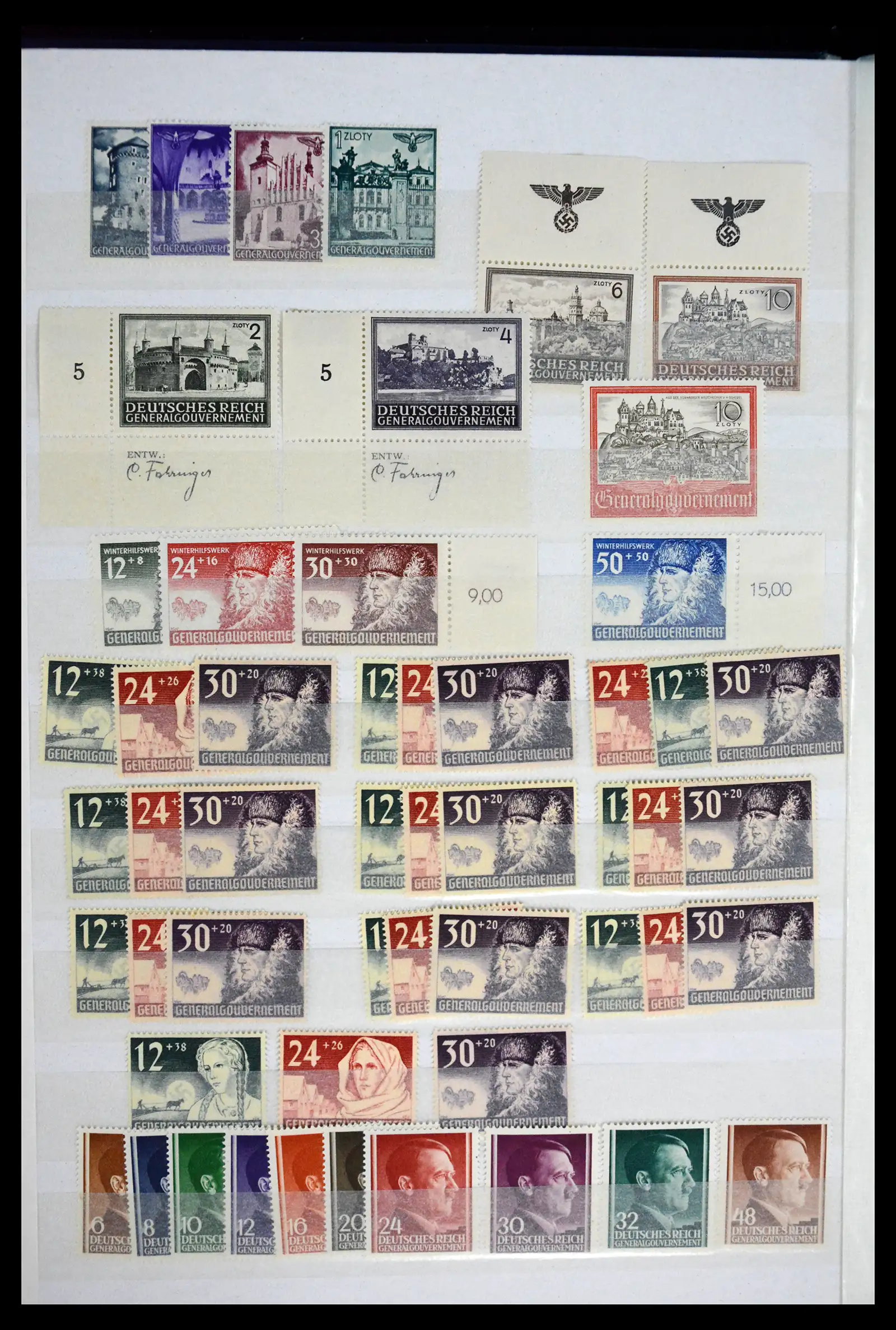 41441 0010 - Stamp collection 41441 Germany occupation WWII 1939-1945.