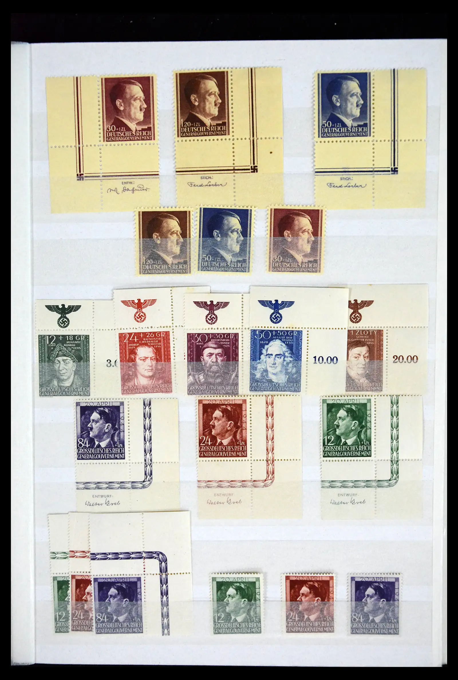 41441 0021 - Stamp collection 41441 Germany occupation WWII 1939-1945.