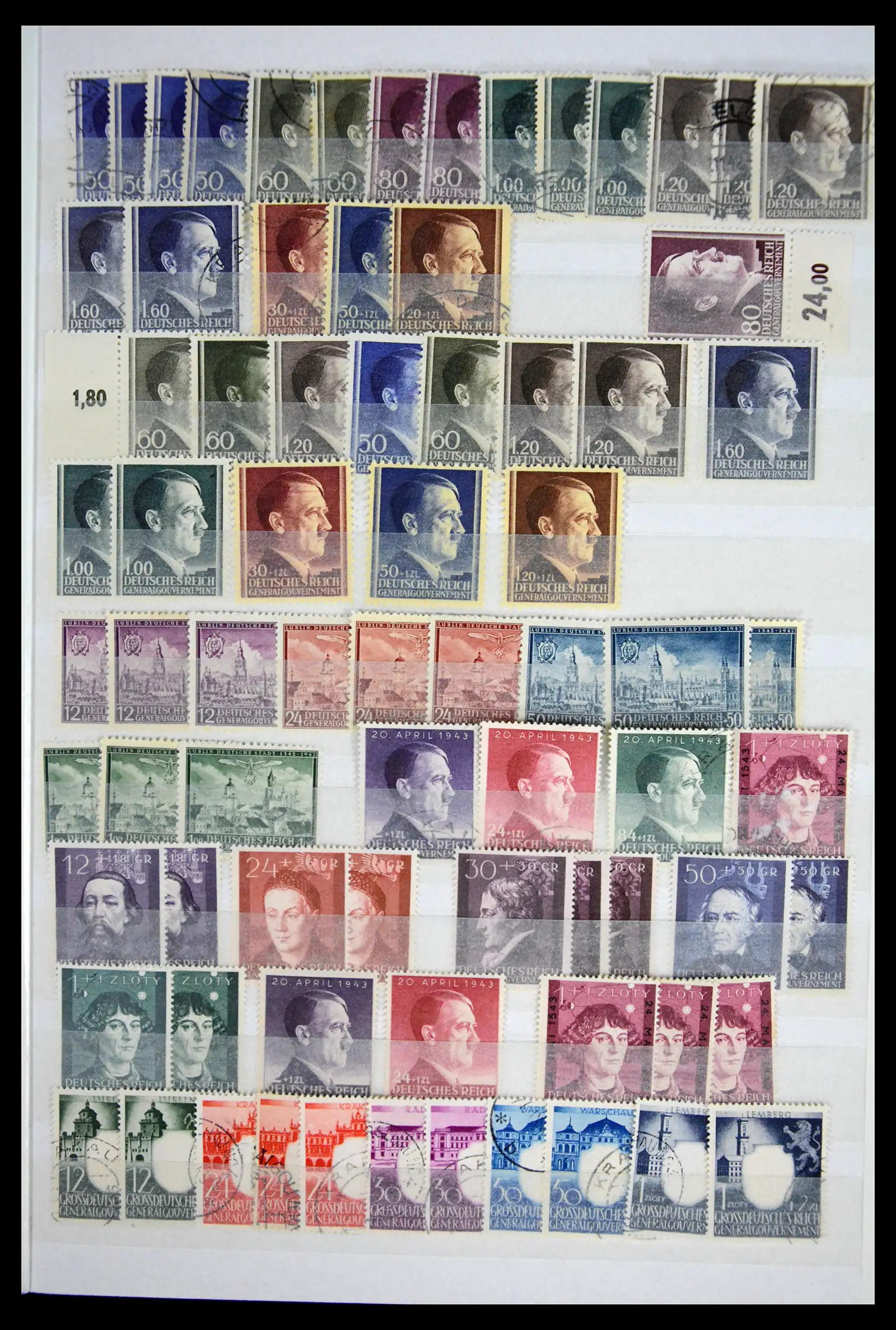 41441 0051 - Stamp collection 41441 Germany occupation WWII 1939-1945.