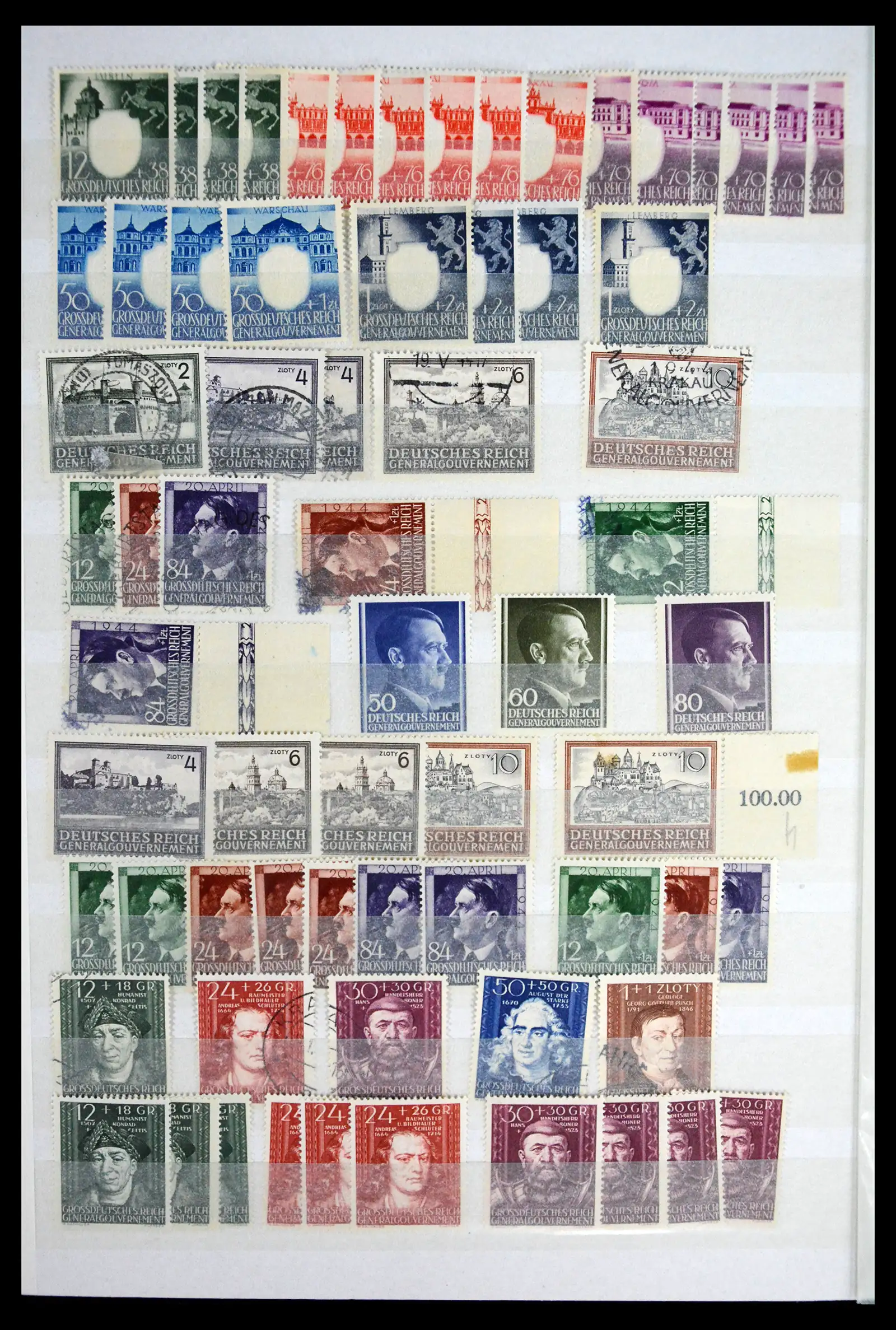 41441 0052 - Stamp collection 41441 Germany occupation WWII 1939-1945.