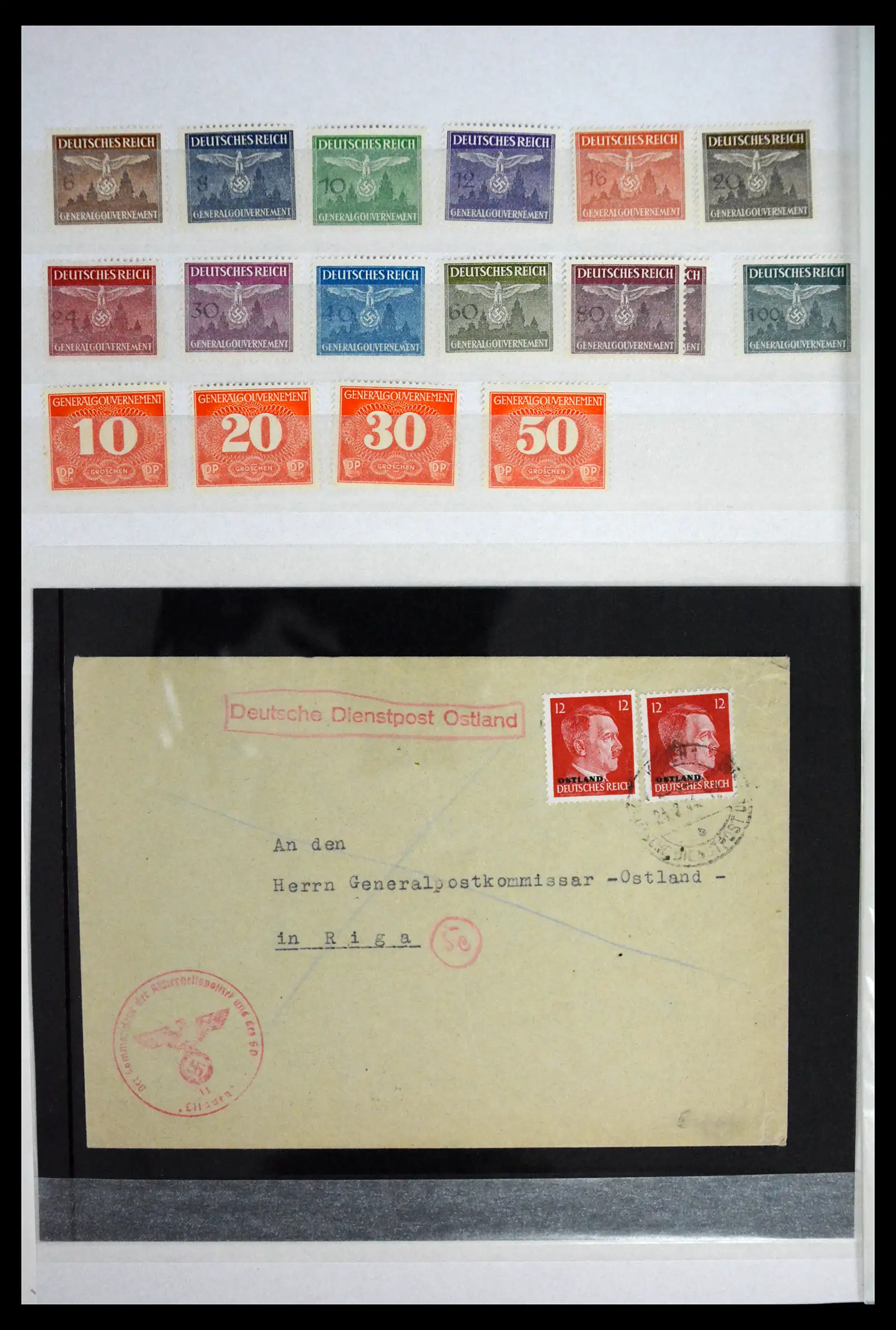 41441 0054 - Stamp collection 41441 Germany occupation WWII 1939-1945.