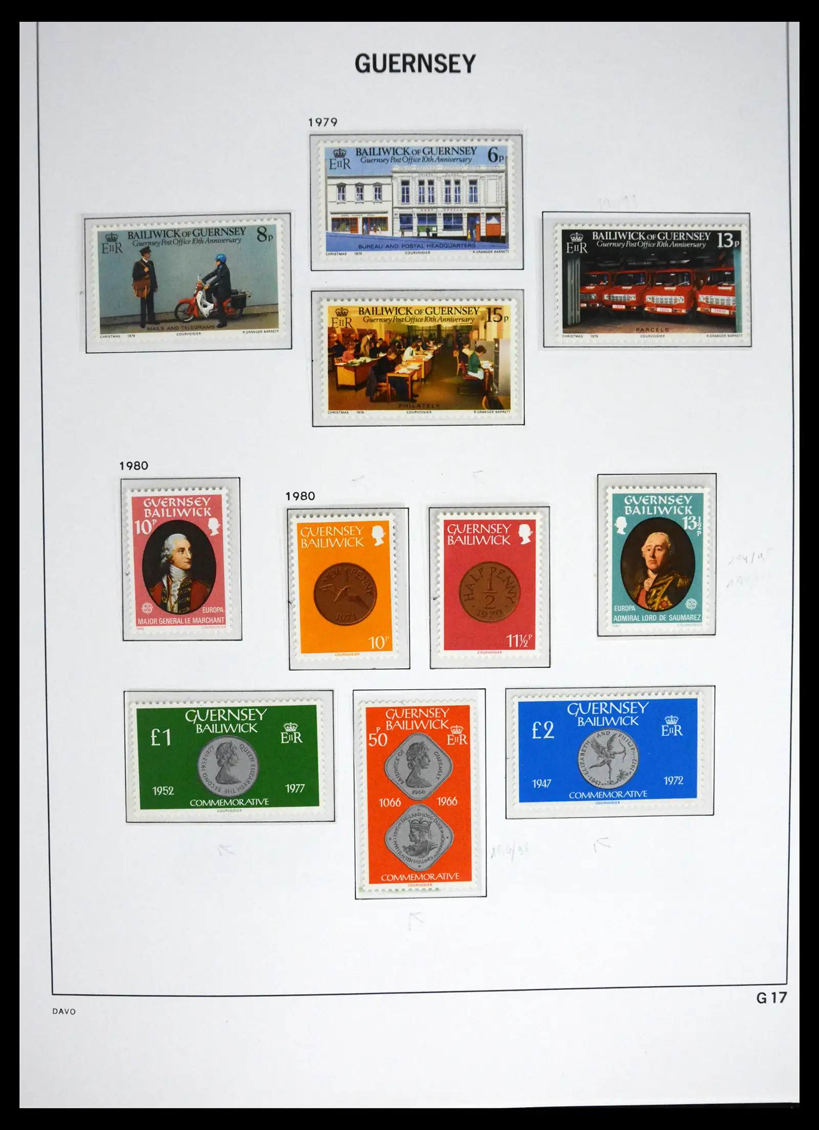 41448 0022 - Postzegelverzameling 41448 Guernsey 1941-2011.