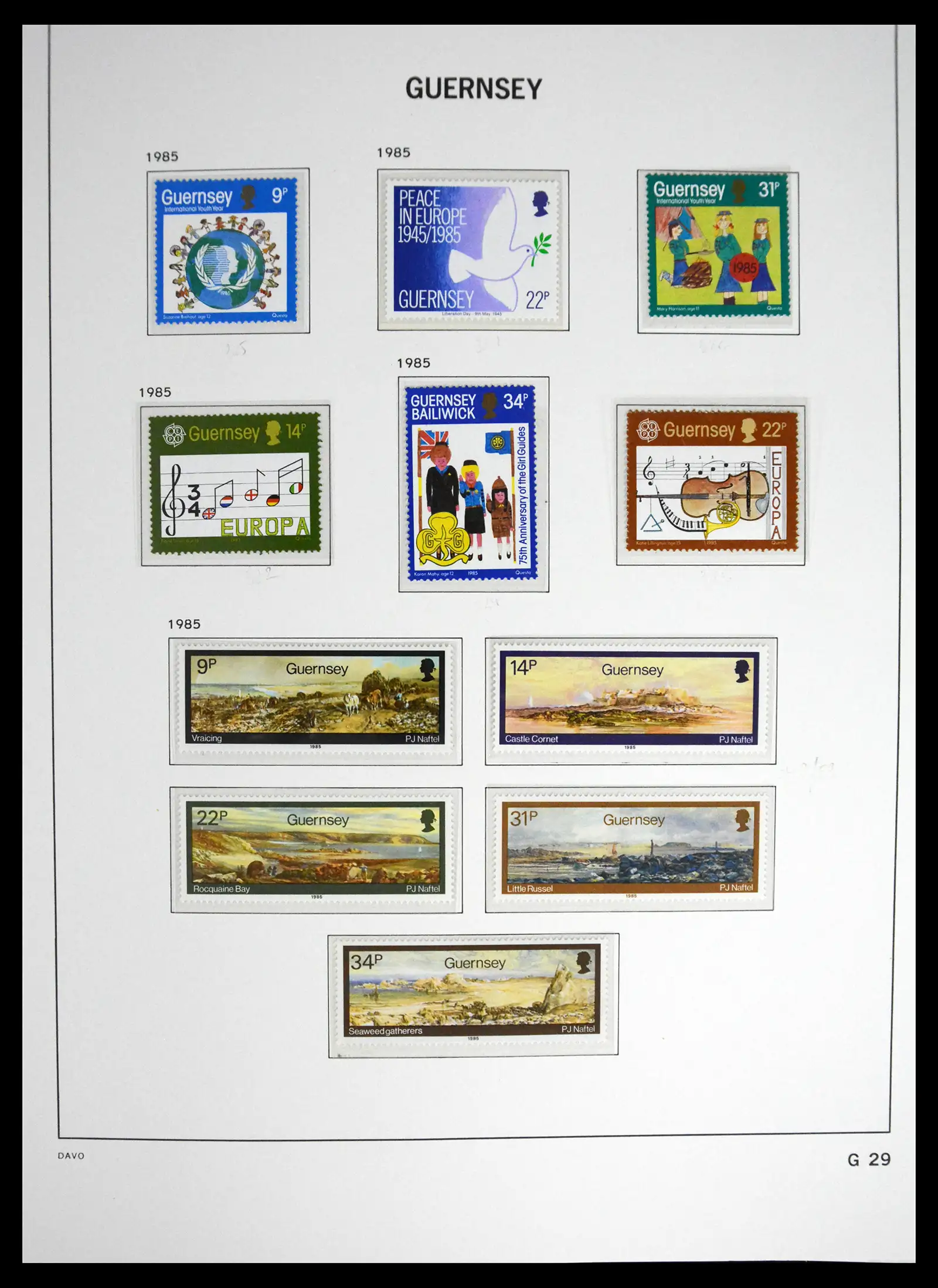 41448 0037 - Postzegelverzameling 41448 Guernsey 1941-2011.