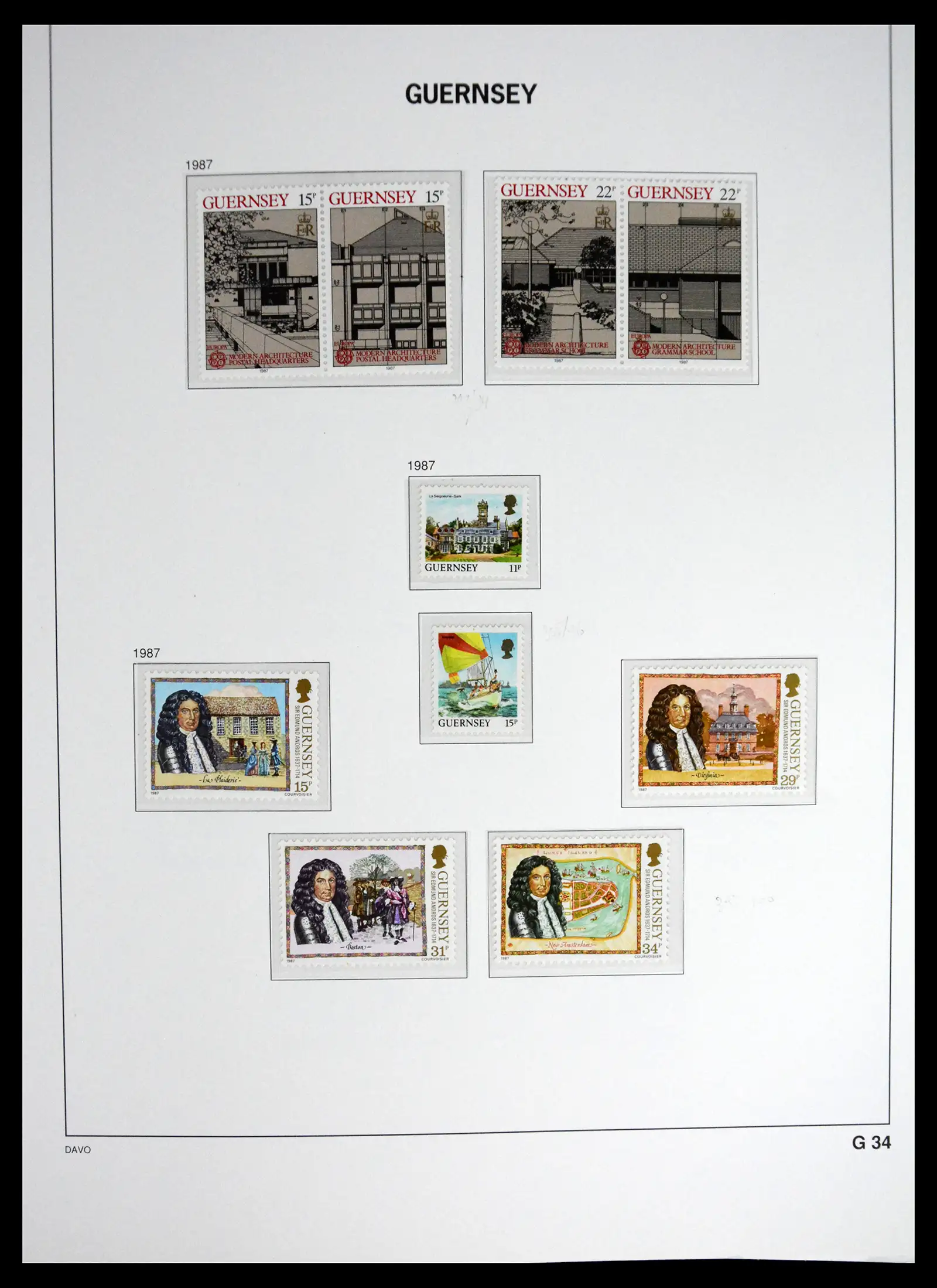 41448 0043 - Postzegelverzameling 41448 Guernsey 1941-2011.
