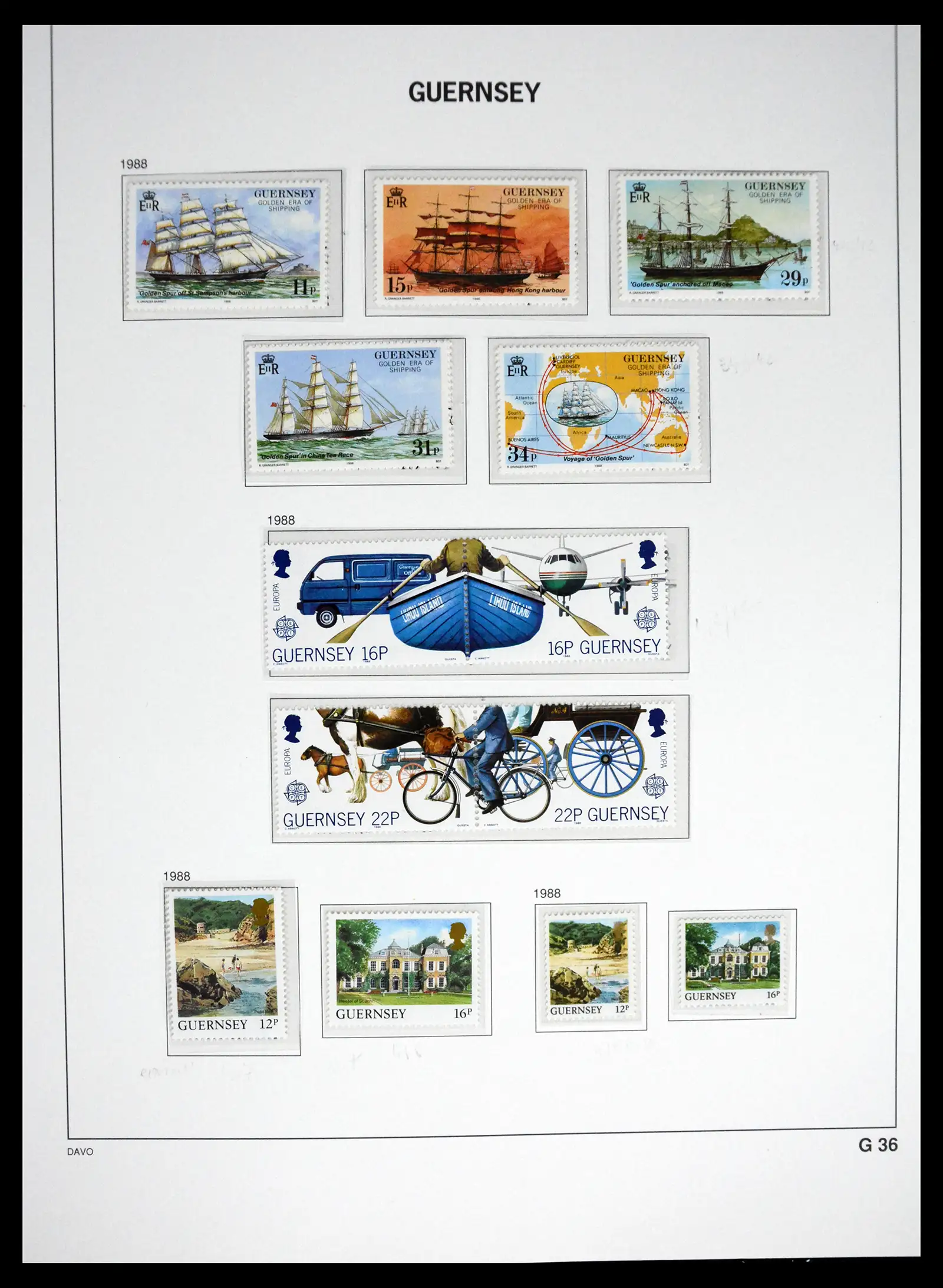 41448 0046 - Postzegelverzameling 41448 Guernsey 1941-2011.