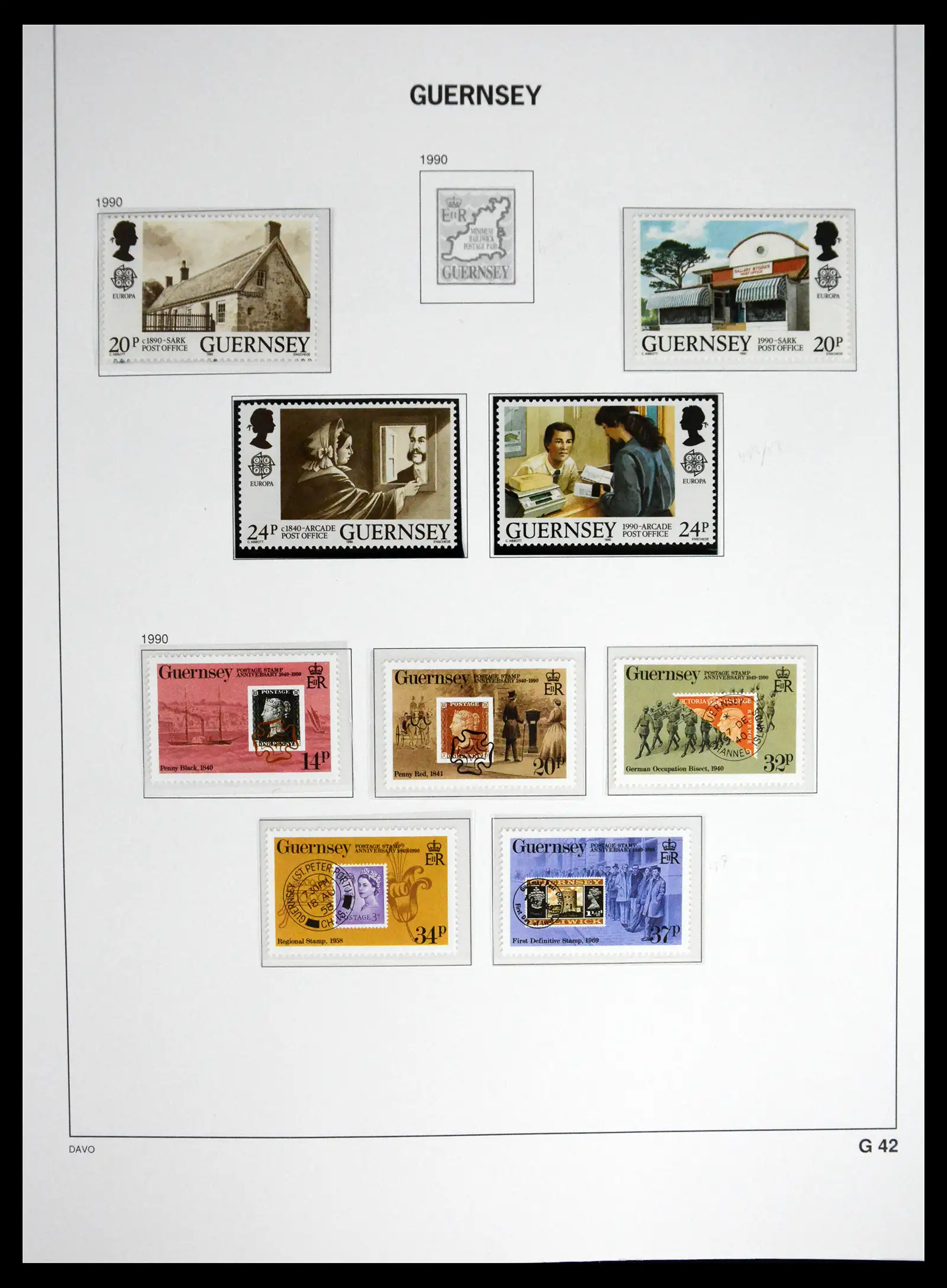 41448 0055 - Postzegelverzameling 41448 Guernsey 1941-2011.