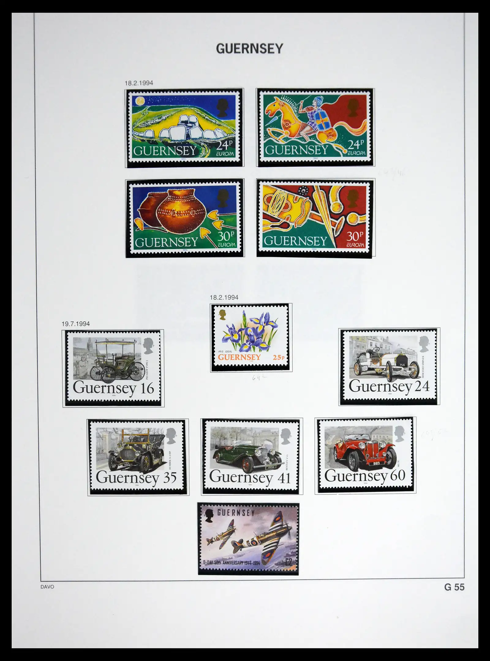 41448 0075 - Postzegelverzameling 41448 Guernsey 1941-2011.