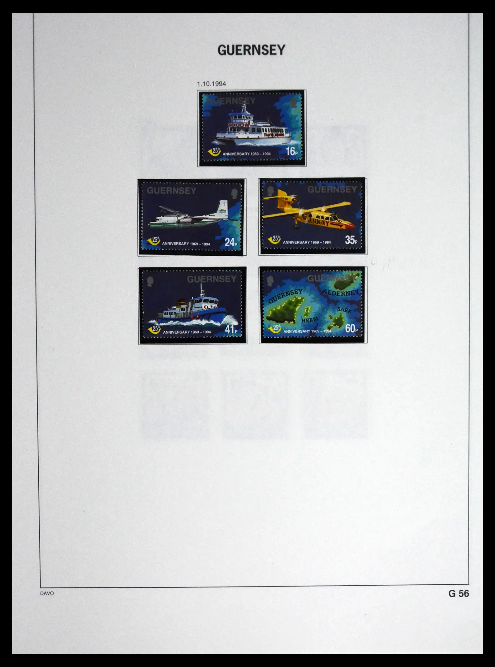 41448 0076 - Postzegelverzameling 41448 Guernsey 1941-2011.