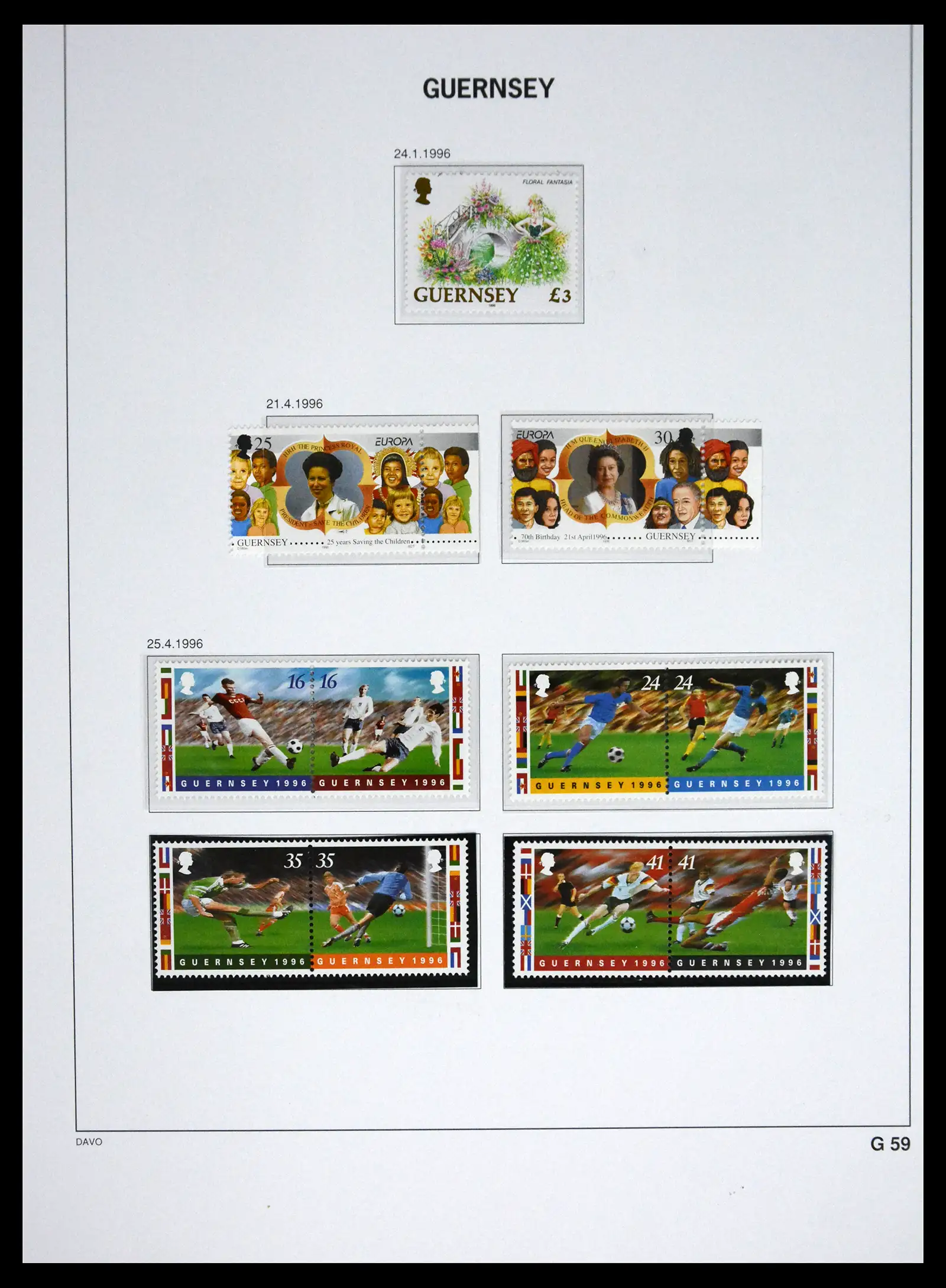 41448 0082 - Postzegelverzameling 41448 Guernsey 1941-2011.