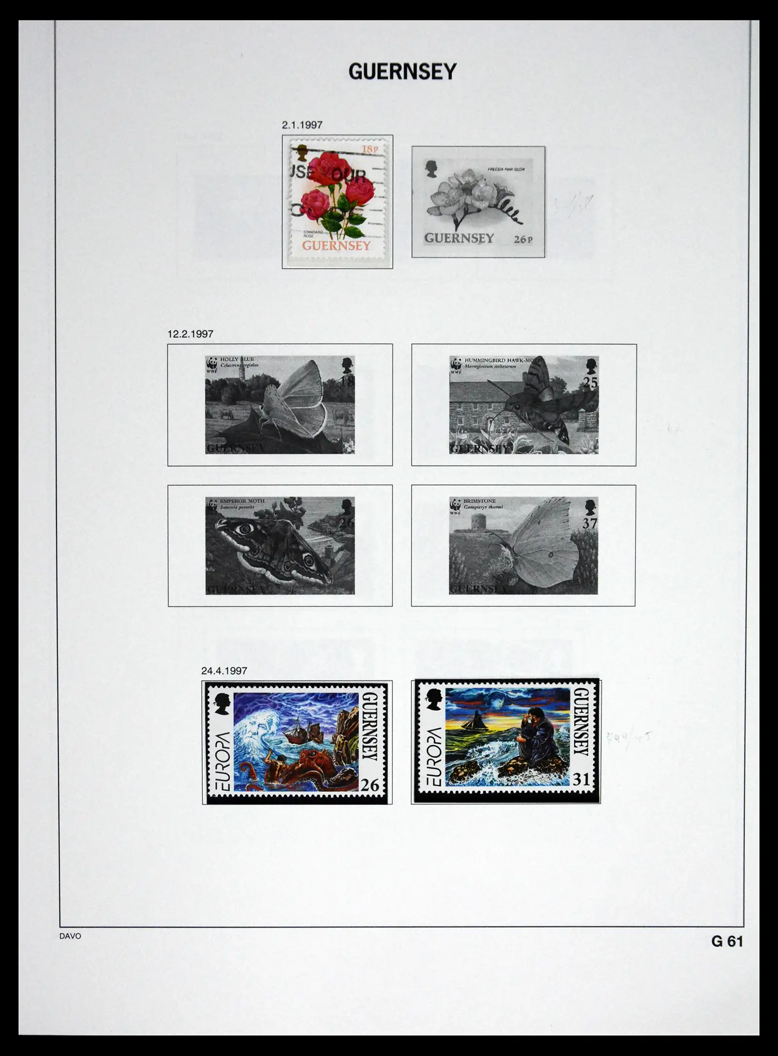 41448 0084 - Postzegelverzameling 41448 Guernsey 1941-2011.