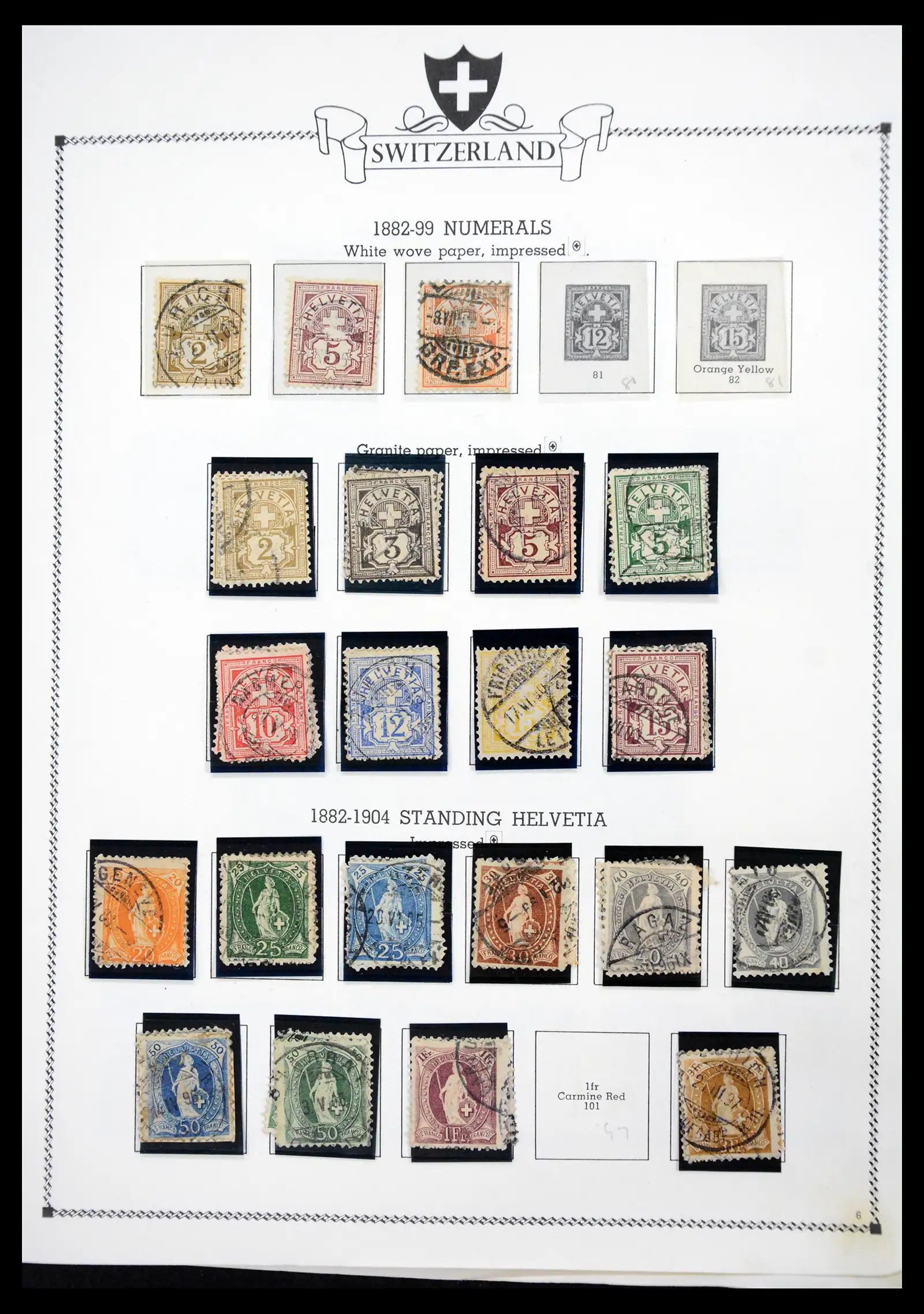 41464 0004 - Postzegelverzameling 41464 Zwitserland 1850-1979.