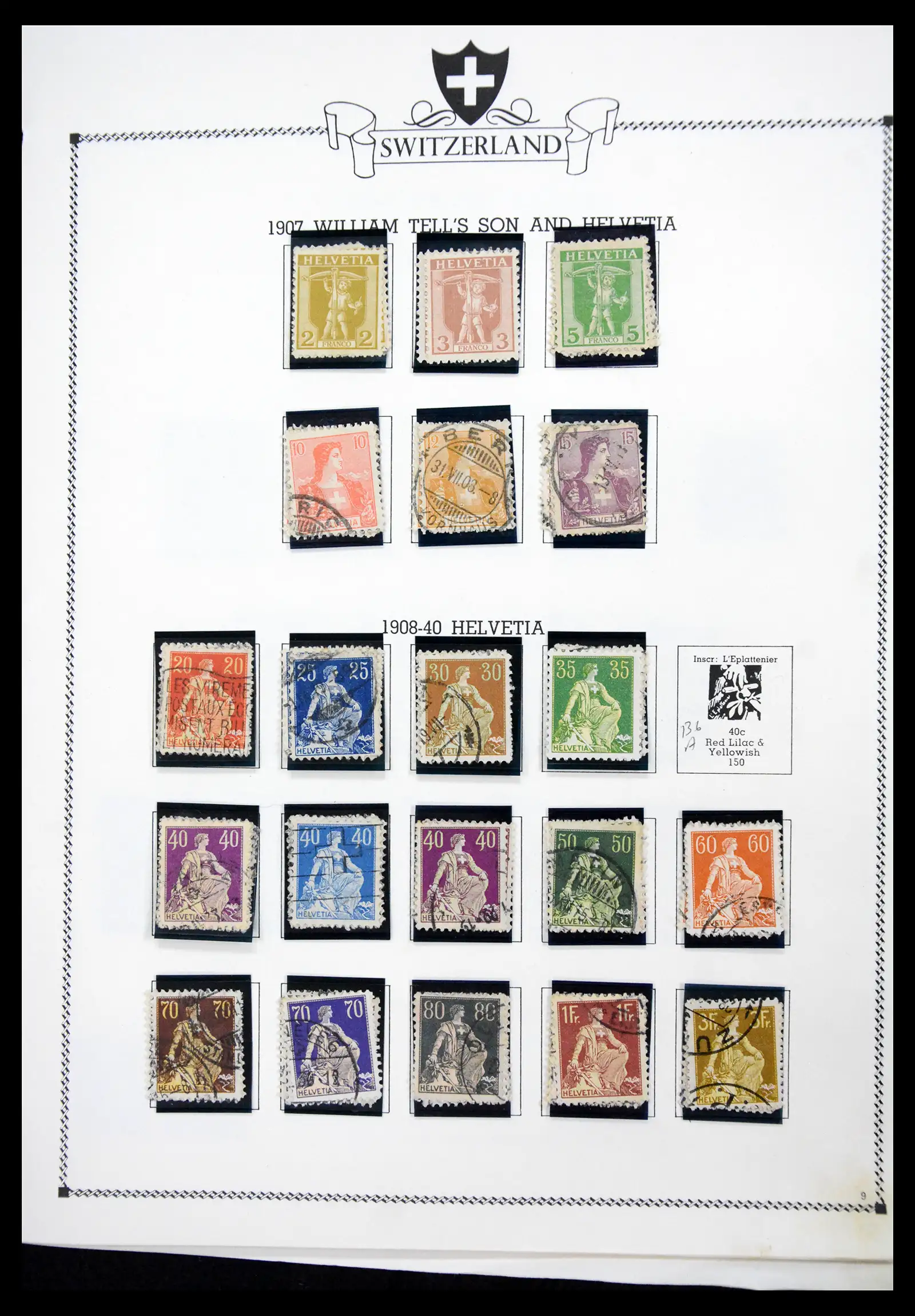 41464 0007 - Postzegelverzameling 41464 Zwitserland 1850-1979.