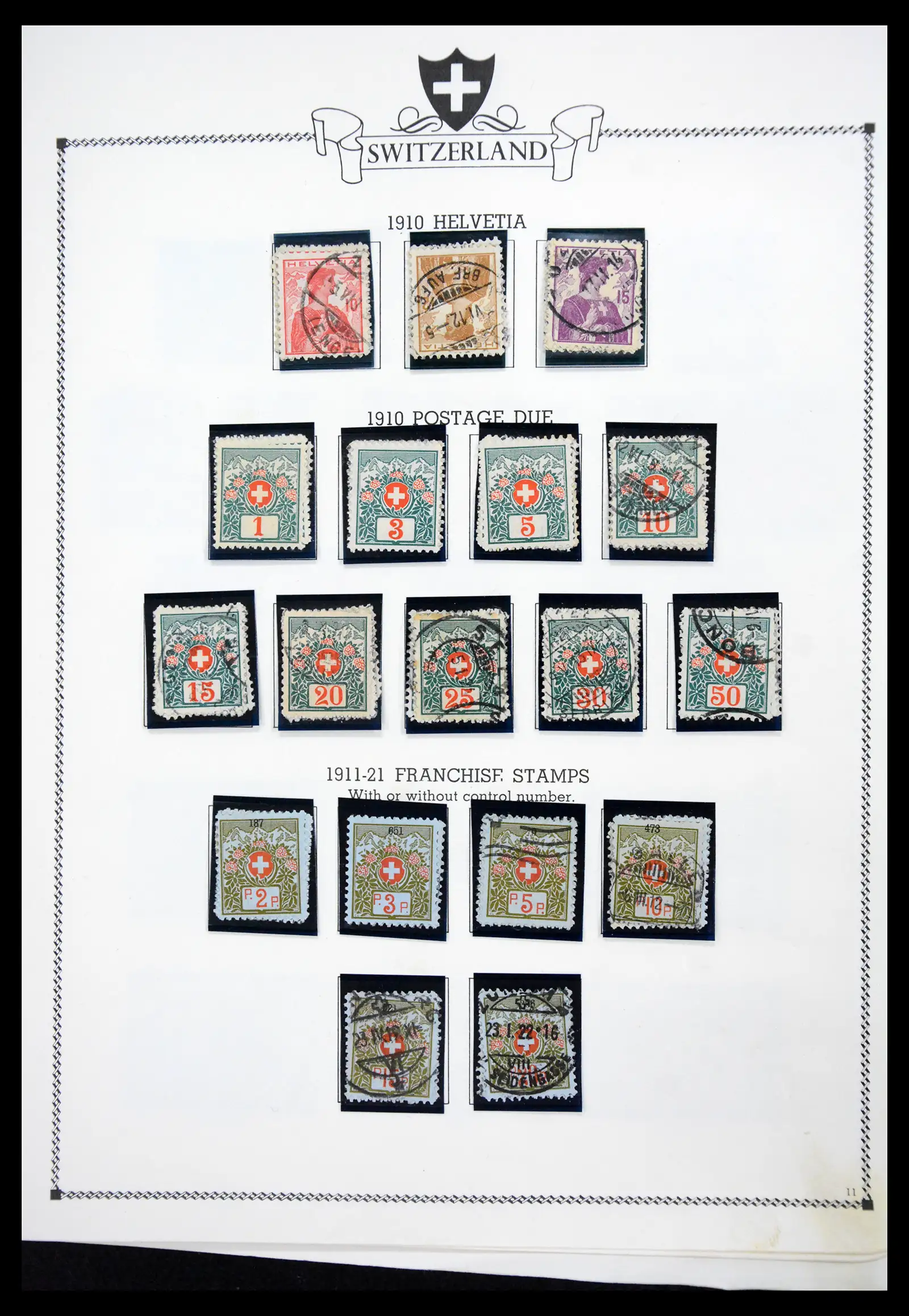 41464 0009 - Postzegelverzameling 41464 Zwitserland 1850-1979.