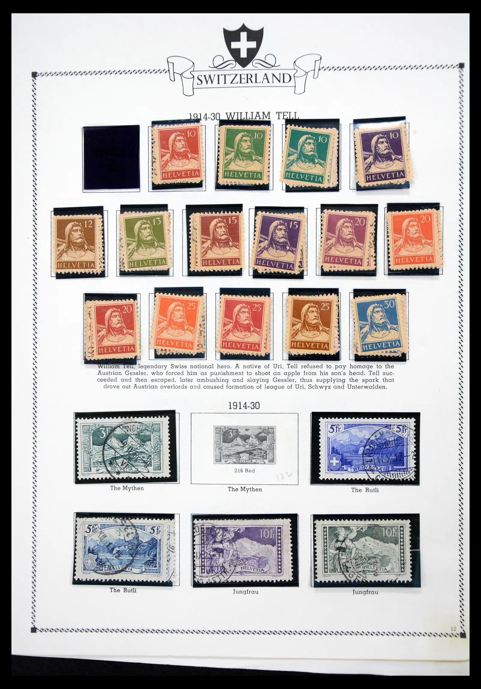 41464 0010 - Postzegelverzameling 41464 Zwitserland 1850-1979.