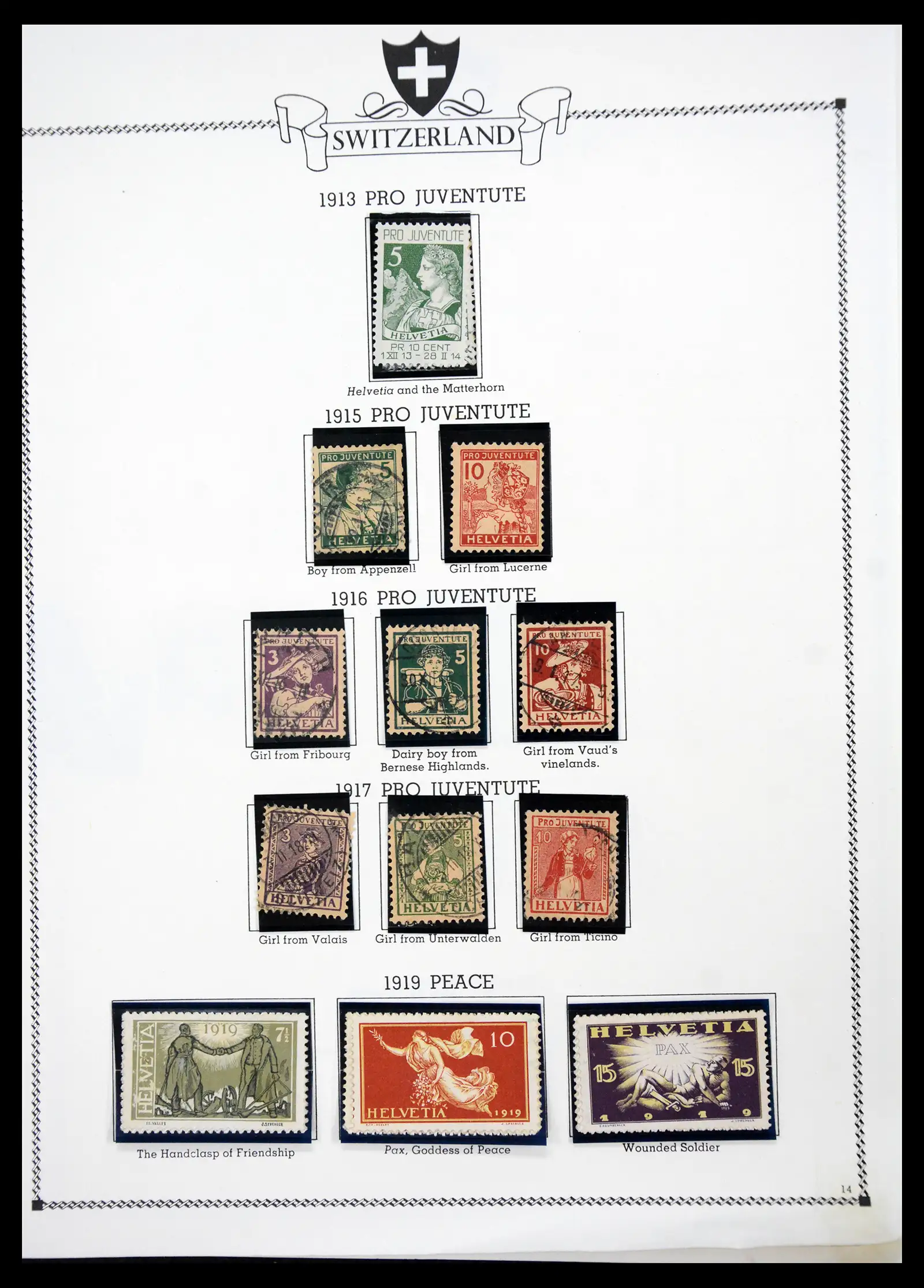 41464 0012 - Postzegelverzameling 41464 Zwitserland 1850-1979.