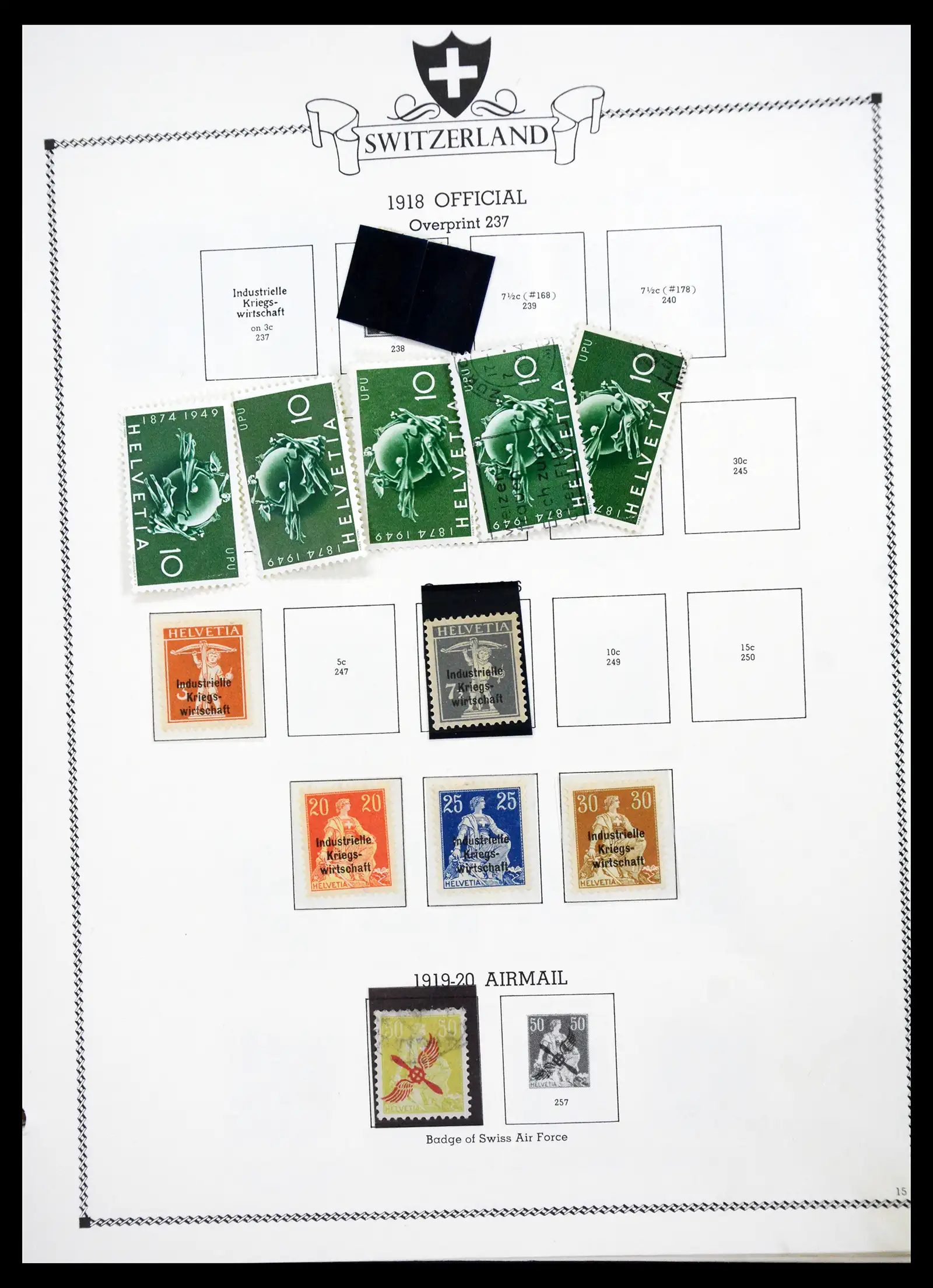 41464 0013 - Postzegelverzameling 41464 Zwitserland 1850-1979.