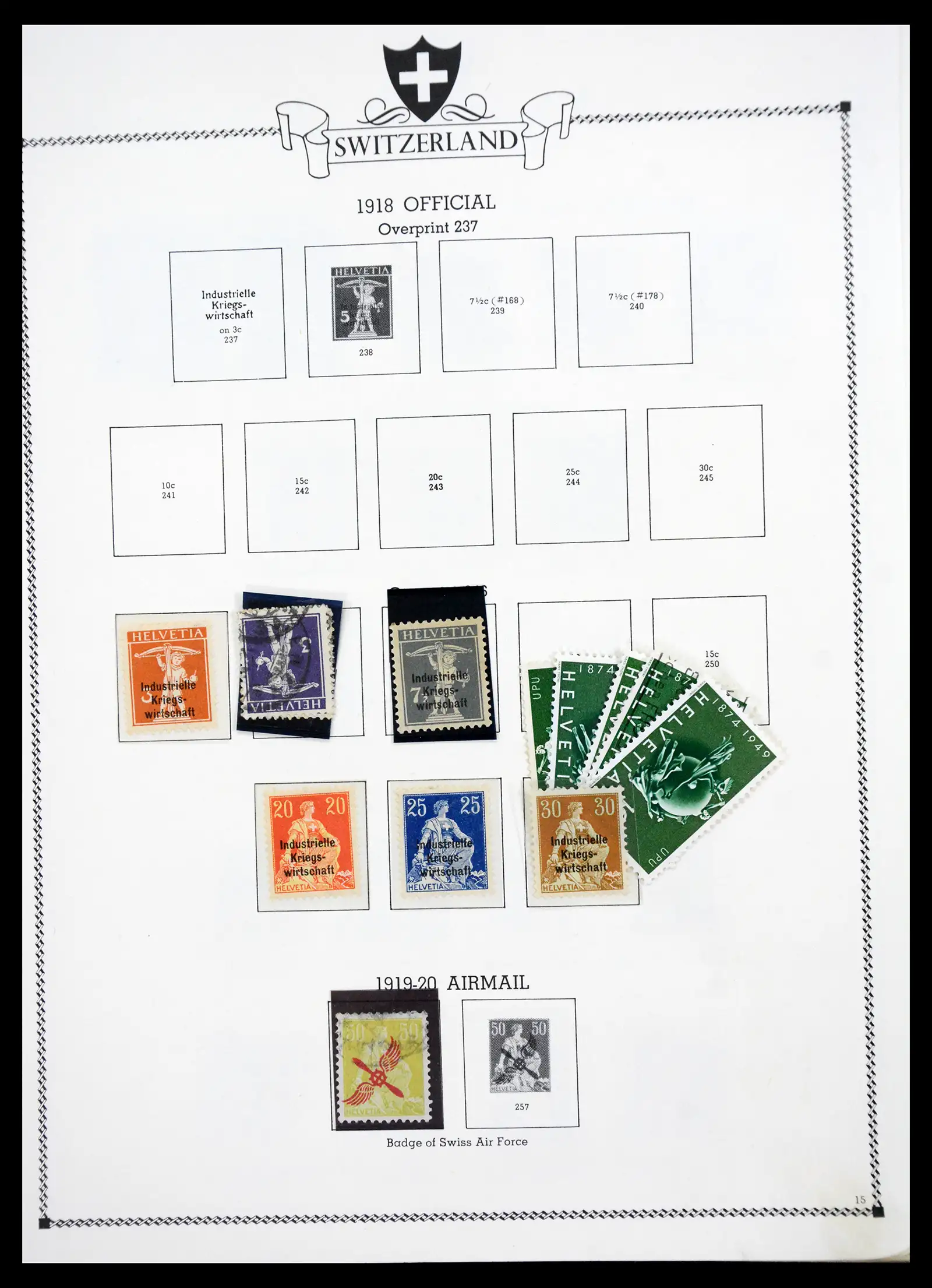 41464 0014 - Postzegelverzameling 41464 Zwitserland 1850-1979.