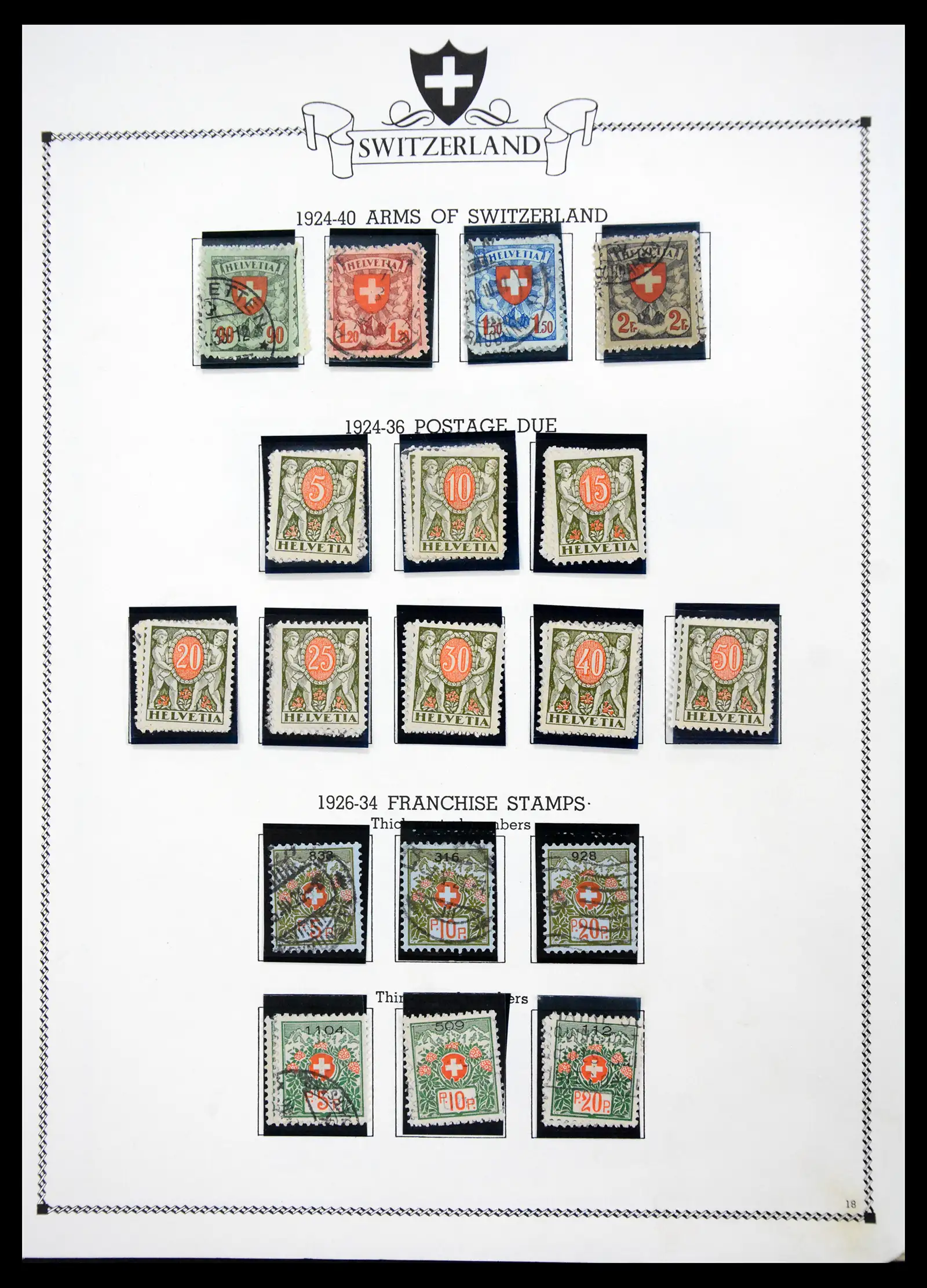 41464 0017 - Postzegelverzameling 41464 Zwitserland 1850-1979.