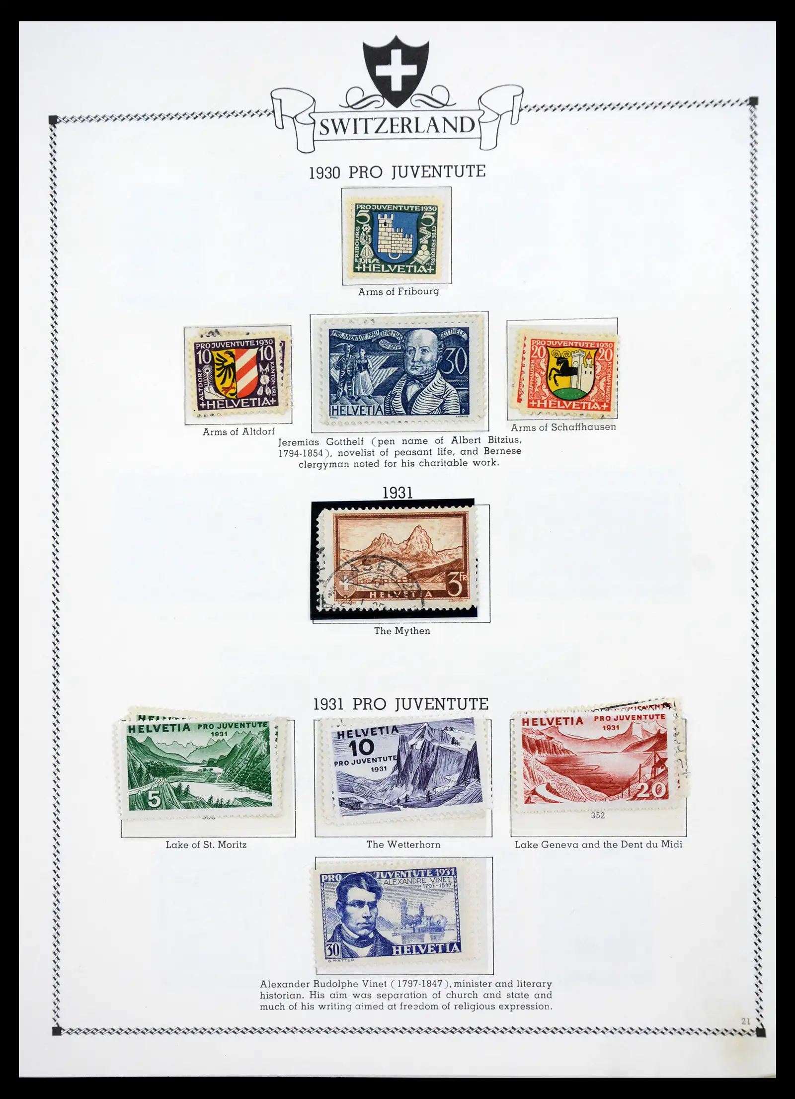 41464 0020 - Postzegelverzameling 41464 Zwitserland 1850-1979.