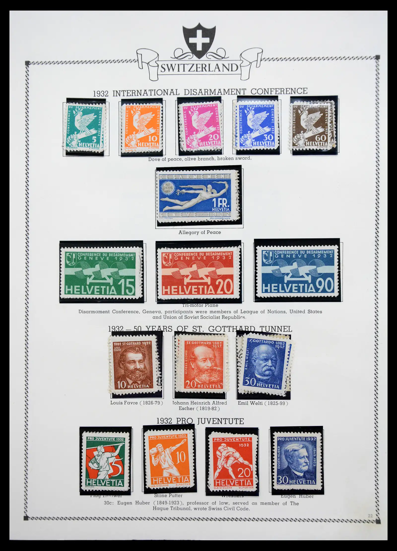 41464 0021 - Postzegelverzameling 41464 Zwitserland 1850-1979.