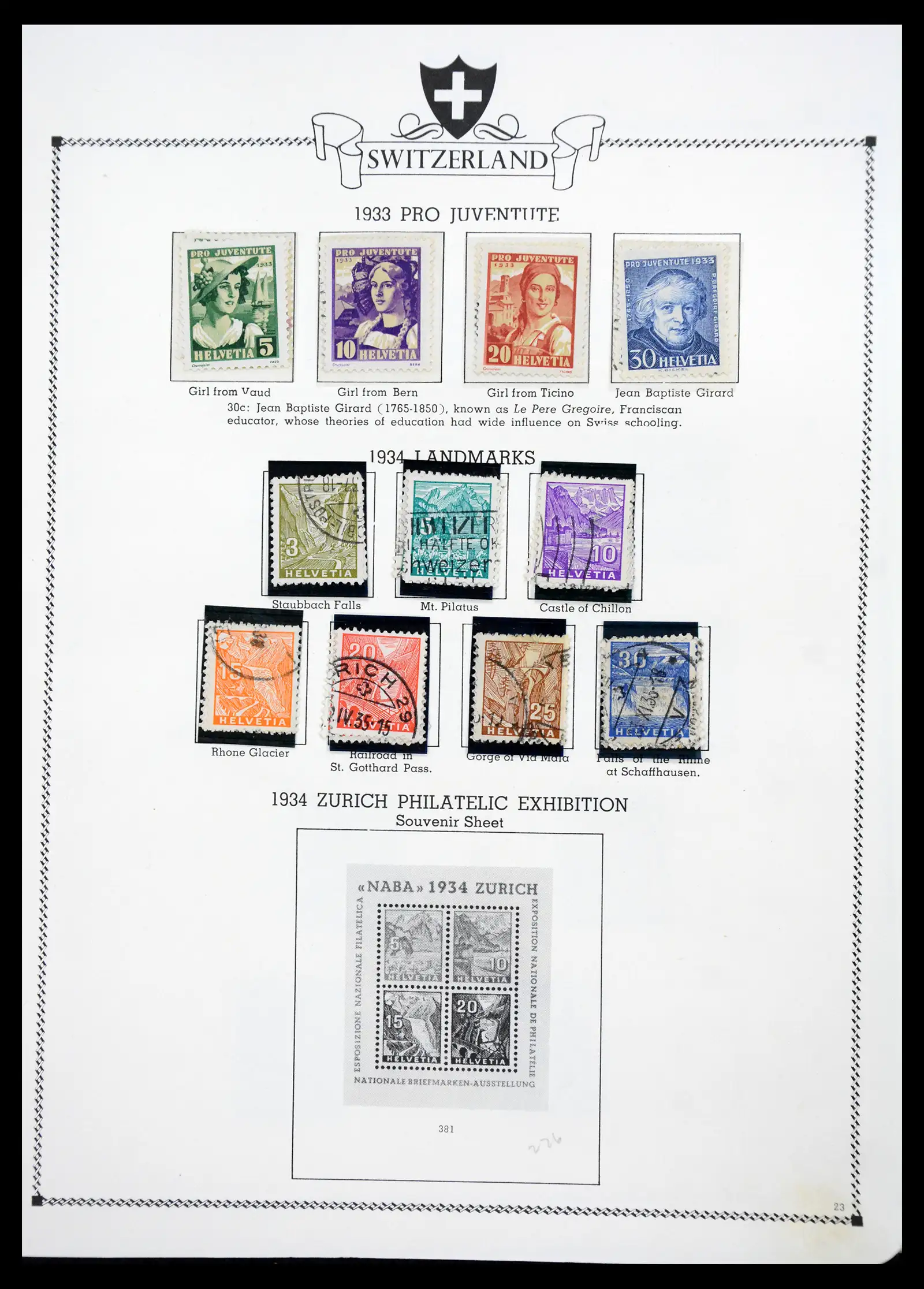 41464 0022 - Postzegelverzameling 41464 Zwitserland 1850-1979.