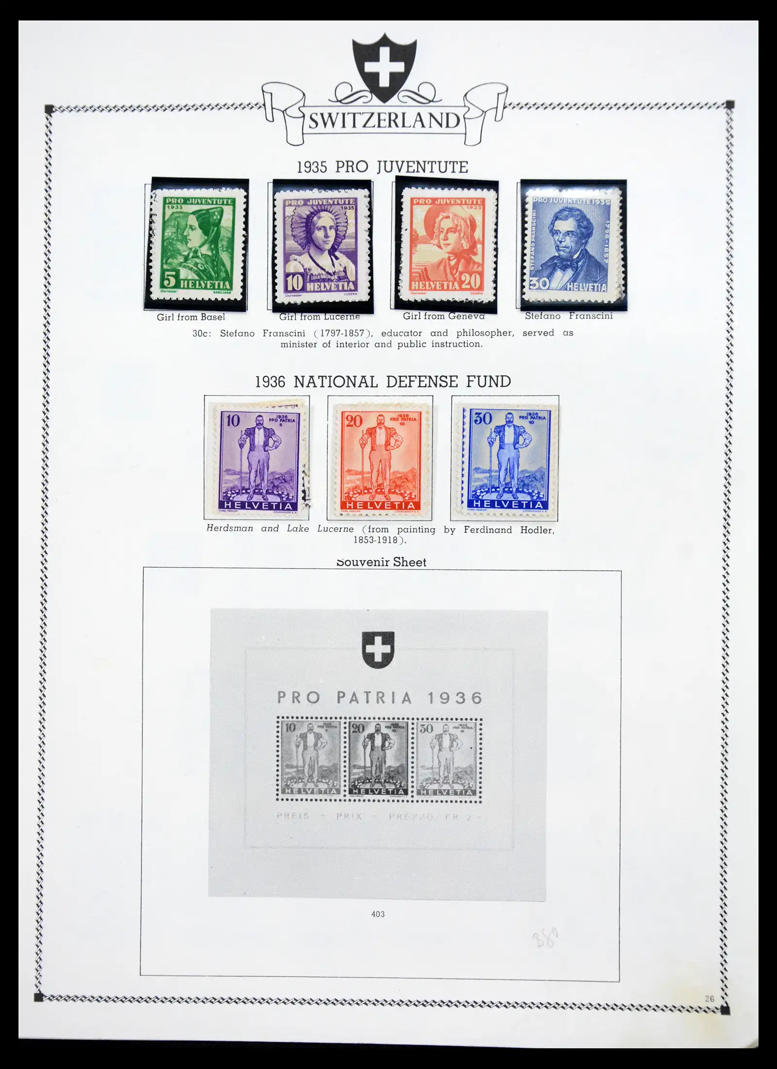 41464 0025 - Postzegelverzameling 41464 Zwitserland 1850-1979.